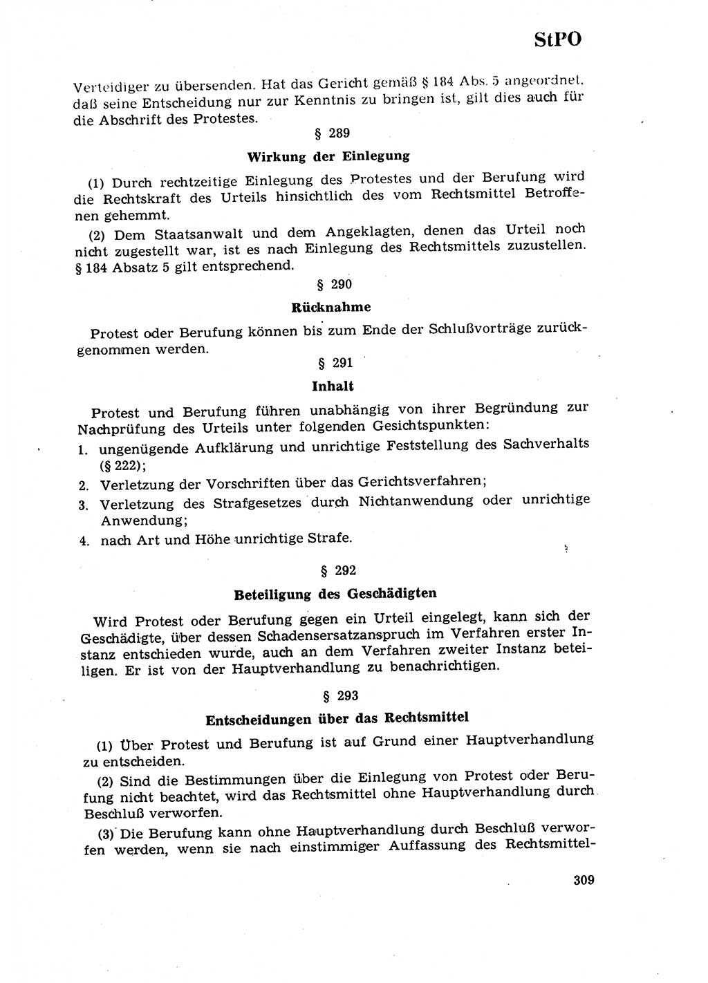 Strafrecht [Deutsche Demokratische Republik (DDR)] 1968, Seite 309 (Strafr. DDR 1968, S. 309)