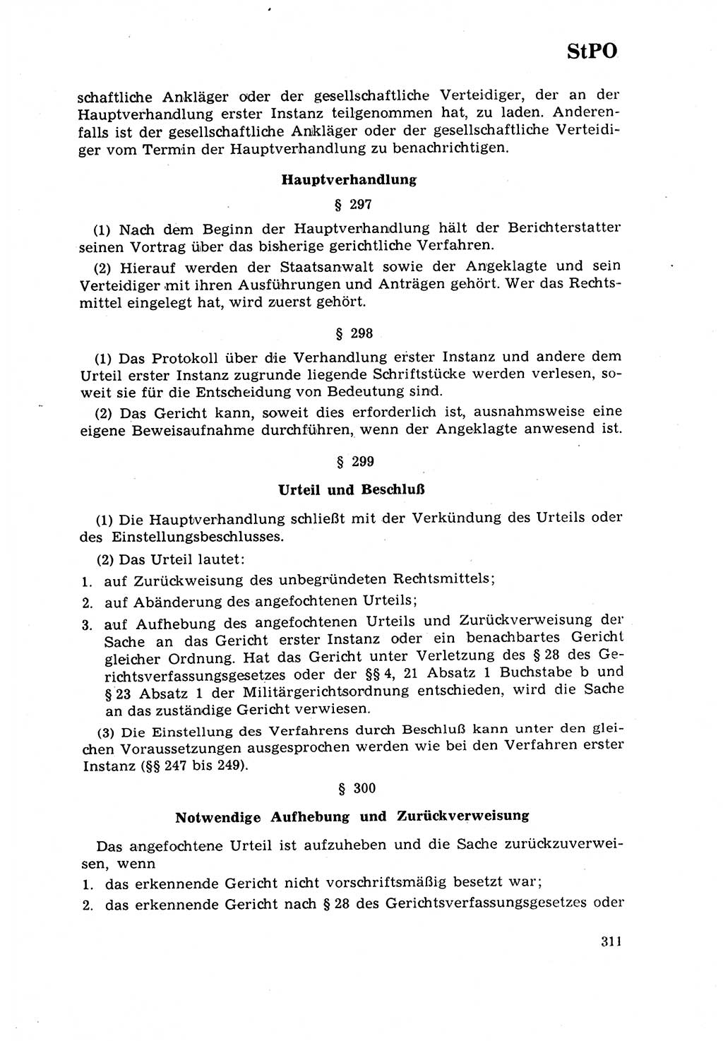 Strafrecht [Deutsche Demokratische Republik (DDR)] 1968, Seite 311 (Strafr. DDR 1968, S. 311)