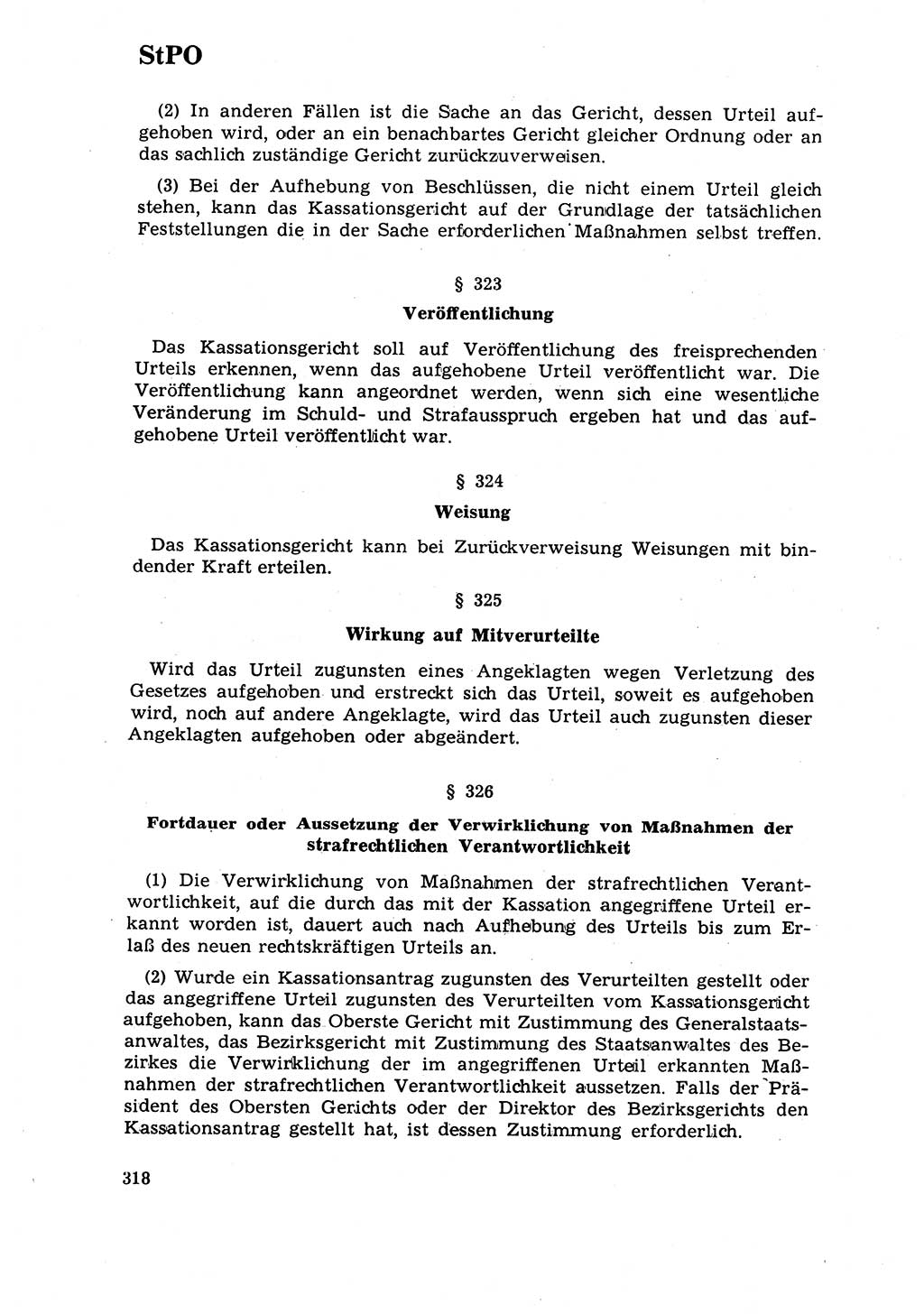 Strafrecht [Deutsche Demokratische Republik (DDR)] 1968, Seite 318 (Strafr. DDR 1968, S. 318)