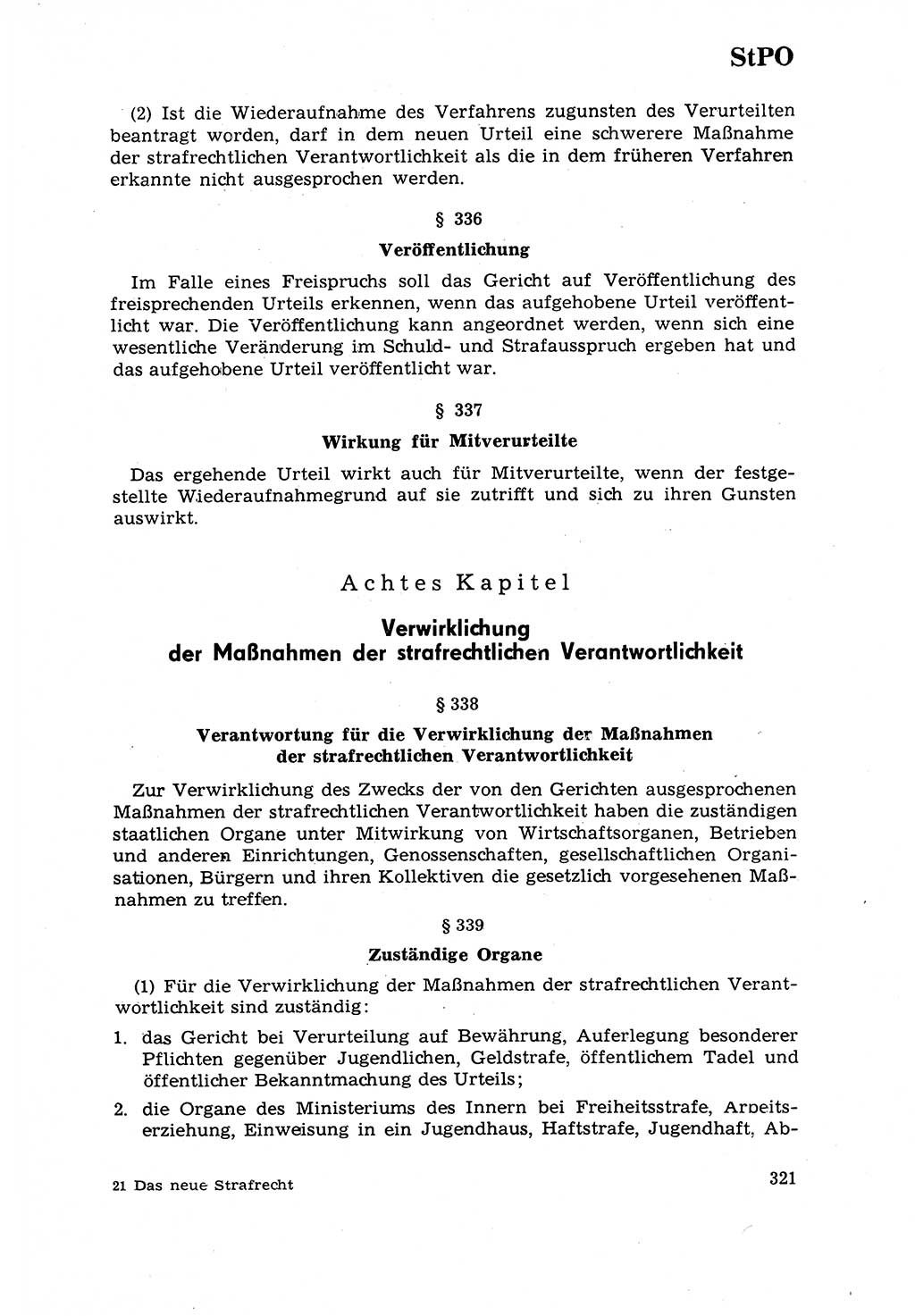 Strafrecht [Deutsche Demokratische Republik (DDR)] 1968, Seite 321 (Strafr. DDR 1968, S. 321)