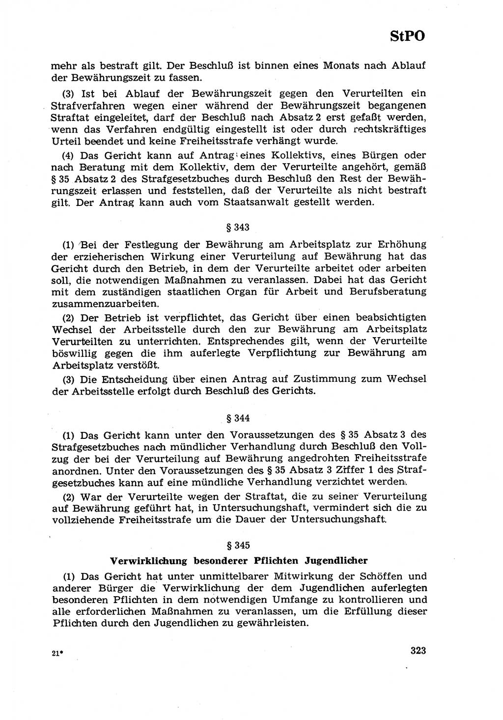 Strafrecht [Deutsche Demokratische Republik (DDR)] 1968, Seite 323 (Strafr. DDR 1968, S. 323)