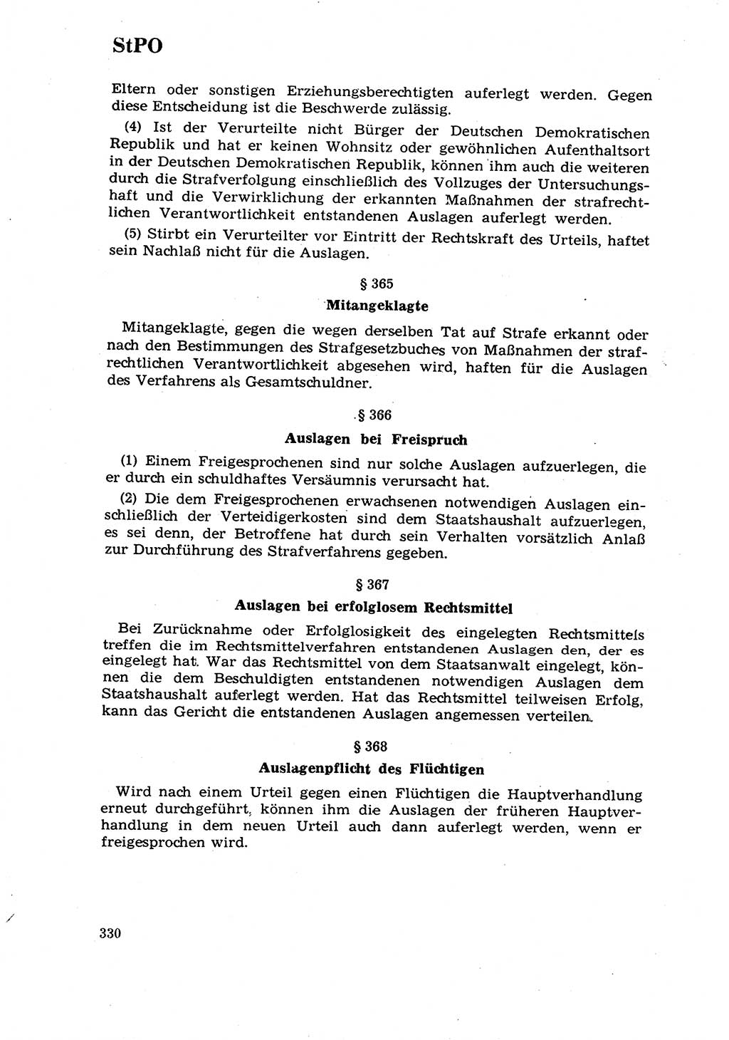 Strafrecht [Deutsche Demokratische Republik (DDR)] 1968, Seite 330 (Strafr. DDR 1968, S. 330)