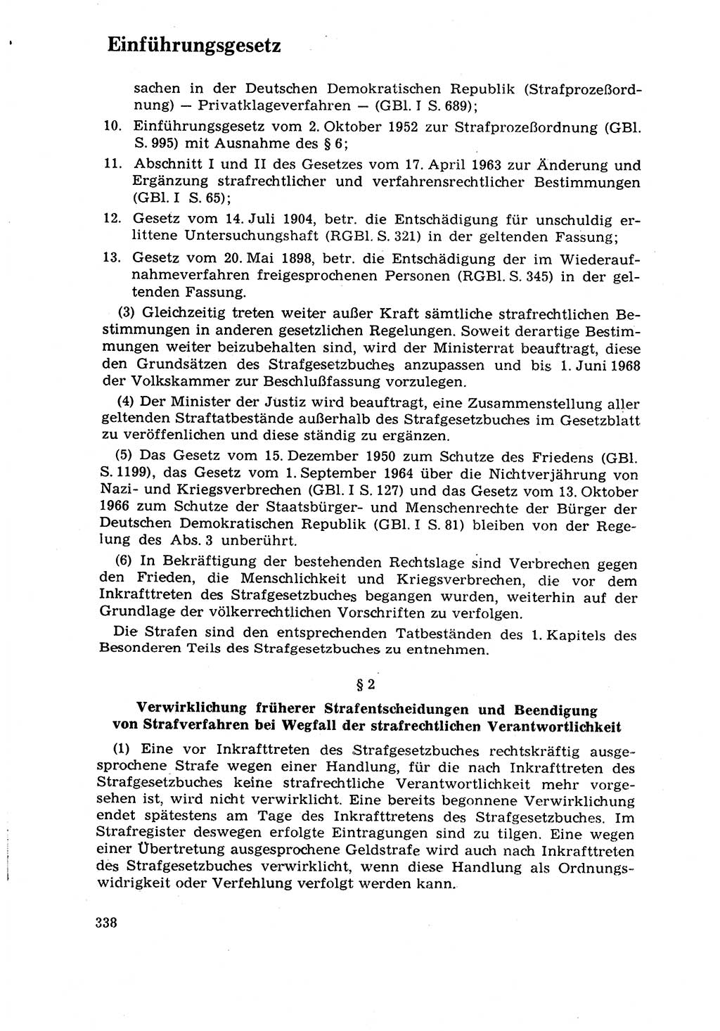 Strafrecht [Deutsche Demokratische Republik (DDR)] 1968, Seite 338 (Strafr. DDR 1968, S. 338)