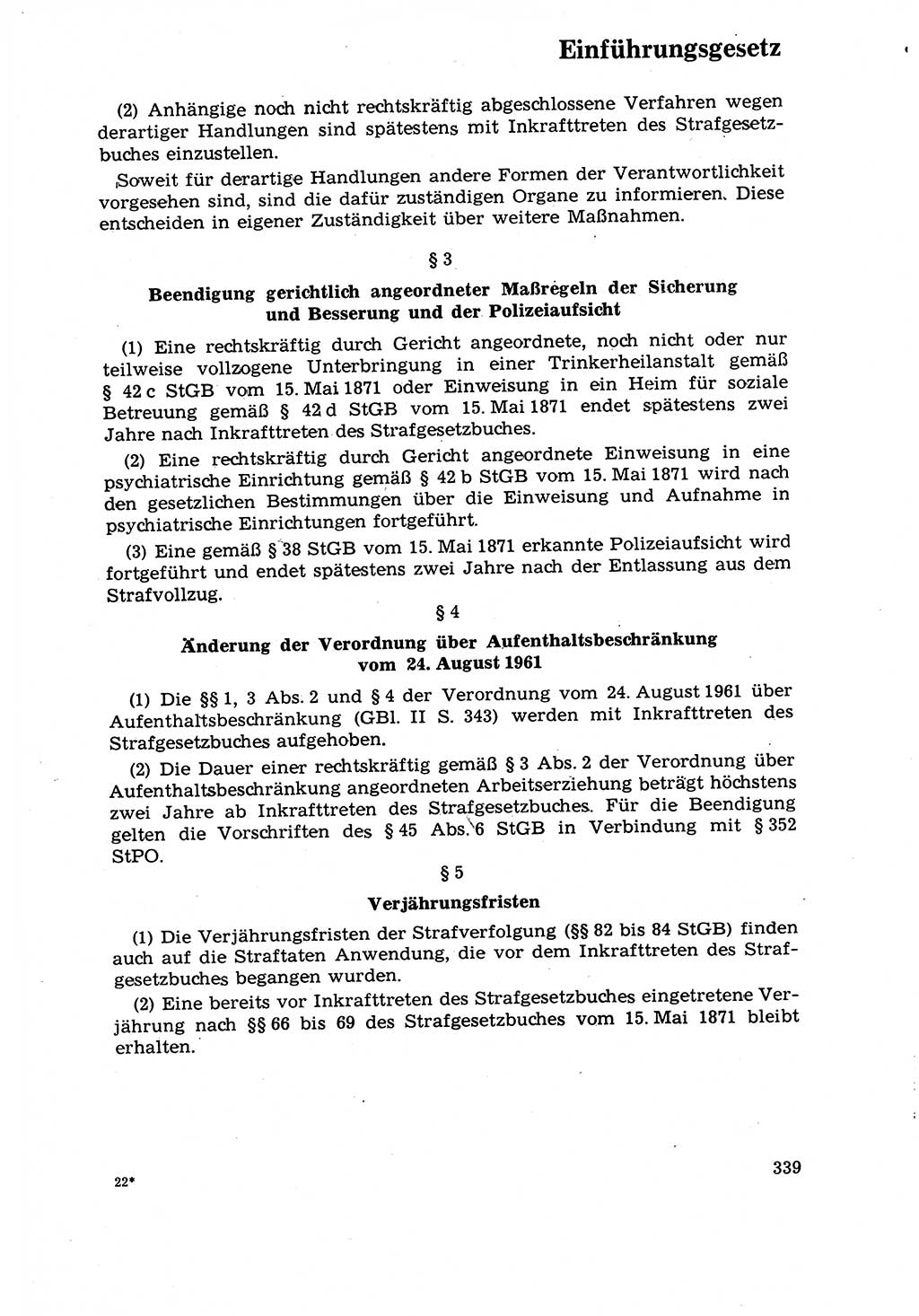 Strafrecht [Deutsche Demokratische Republik (DDR)] 1968, Seite 339 (Strafr. DDR 1968, S. 339)