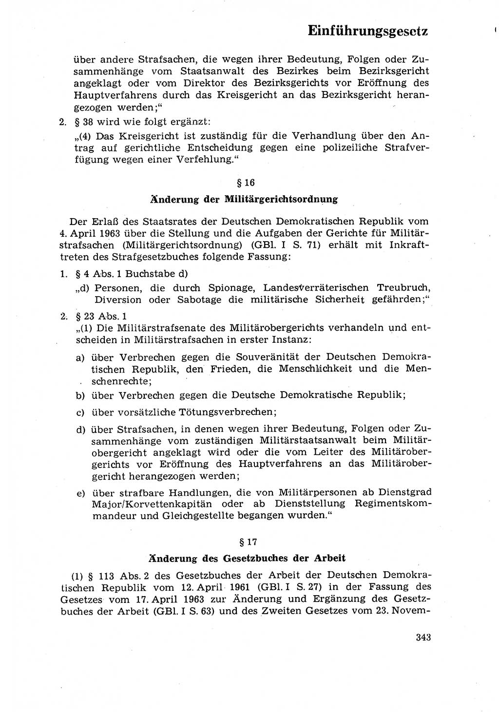 Strafrecht [Deutsche Demokratische Republik (DDR)] 1968, Seite 343 (Strafr. DDR 1968, S. 343)
