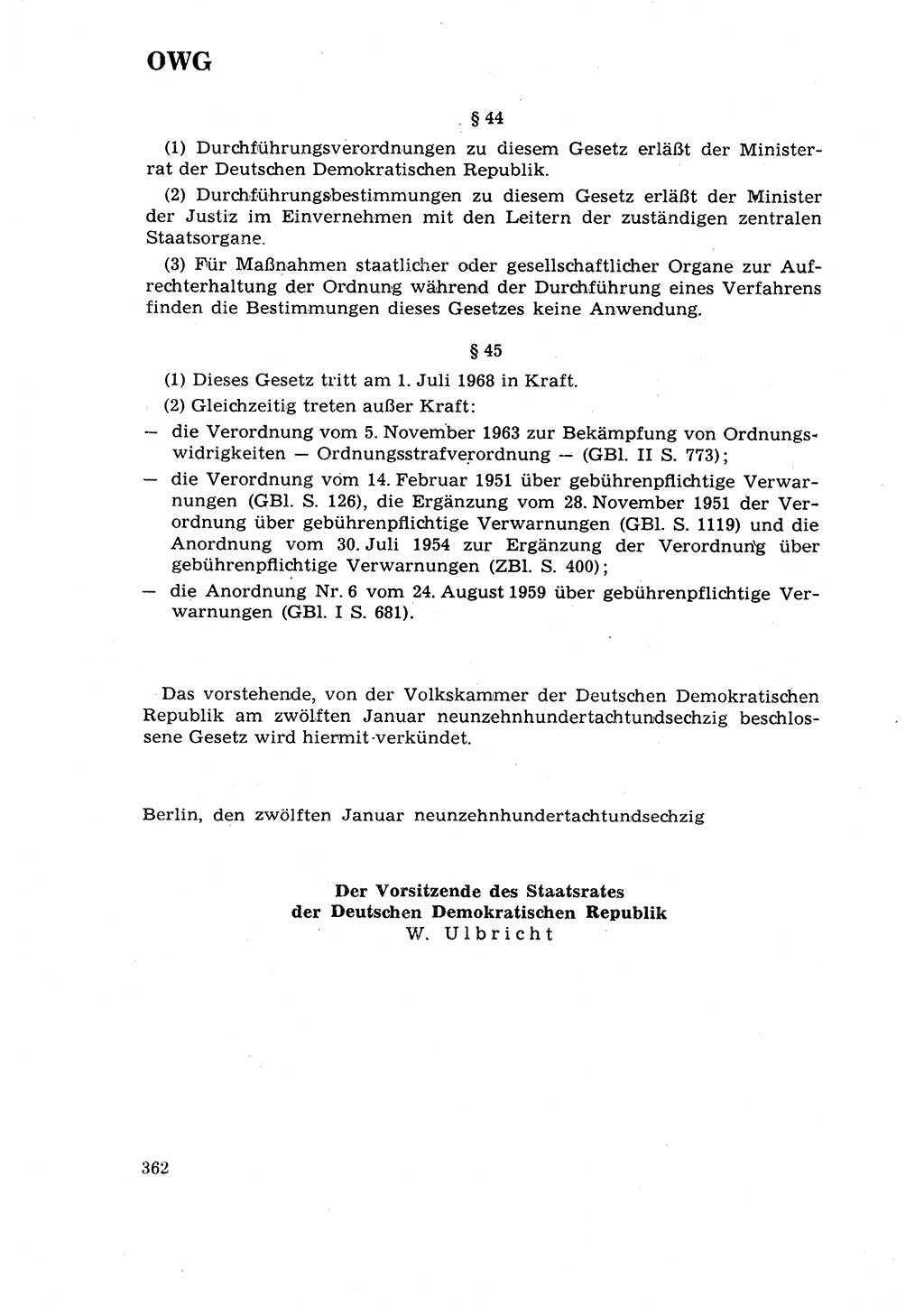 Strafrecht [Deutsche Demokratische Republik (DDR)] 1968, Seite 362 (Strafr. DDR 1968, S. 362)