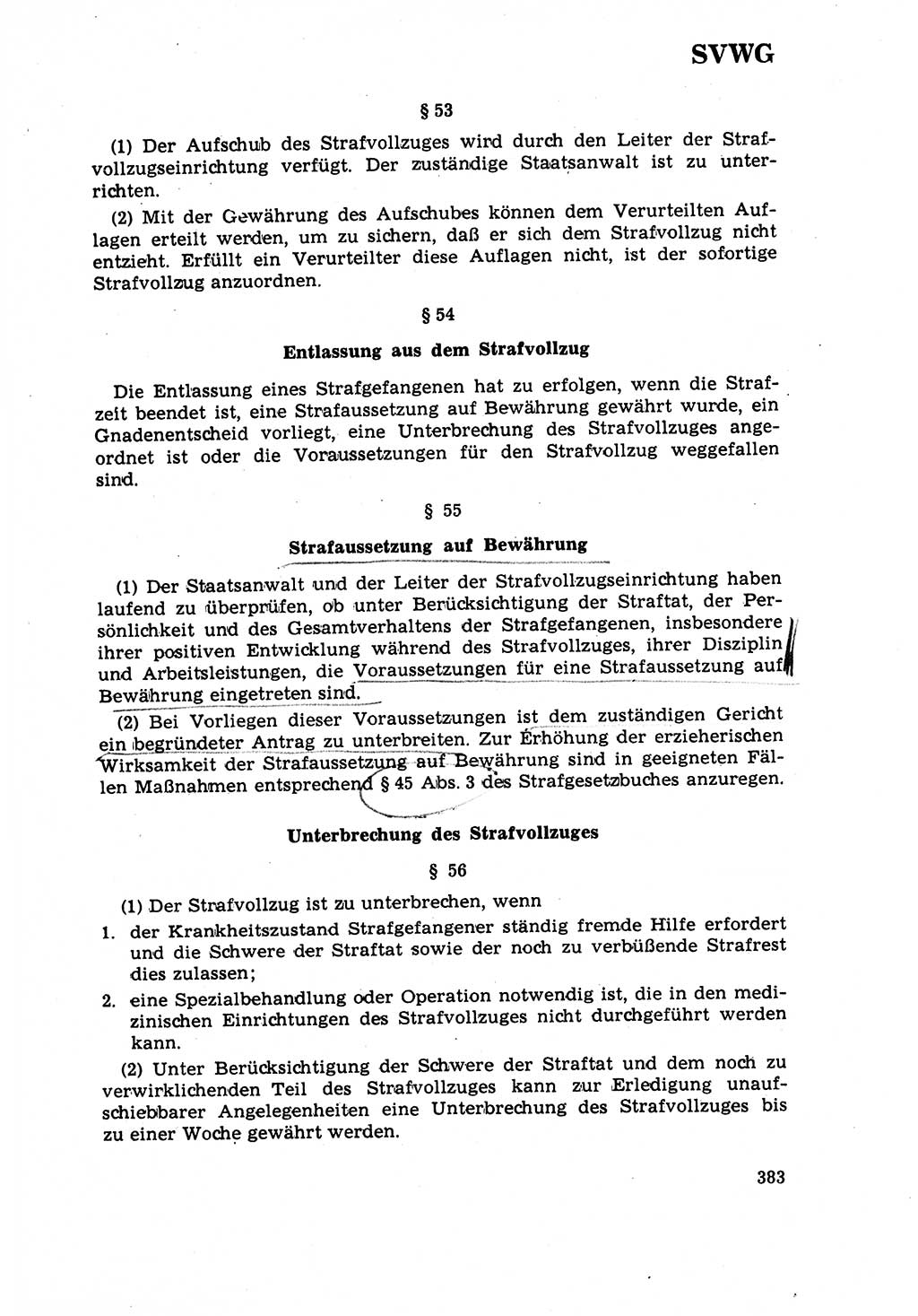 Strafrecht [Deutsche Demokratische Republik (DDR)] 1968, Seite 383 (Strafr. DDR 1968, S. 383)