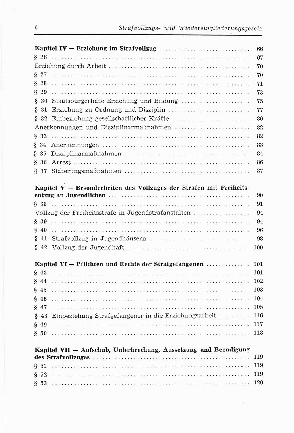 Strafvollzugs- und Wiedereingliederungsgesetz (SVWG) der Deutschen Demokratischen Republik (DDR) 1968, Seite 6 (SVWG DDR 1968, S. 6)