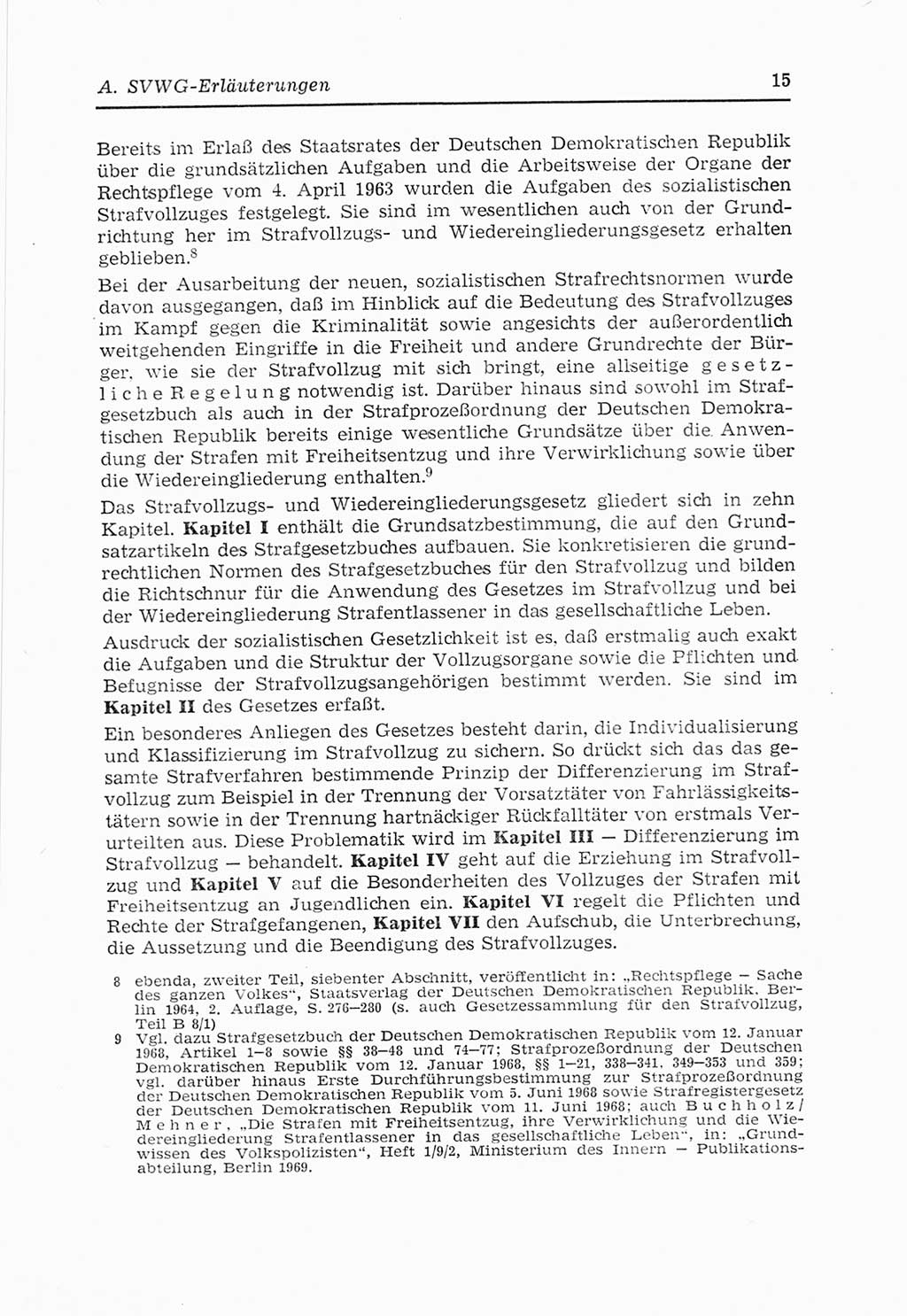 Strafvollzugs- und Wiedereingliederungsgesetz (SVWG) der Deutschen Demokratischen Republik (DDR) 1968, Seite 15 (SVWG DDR 1968, S. 15)