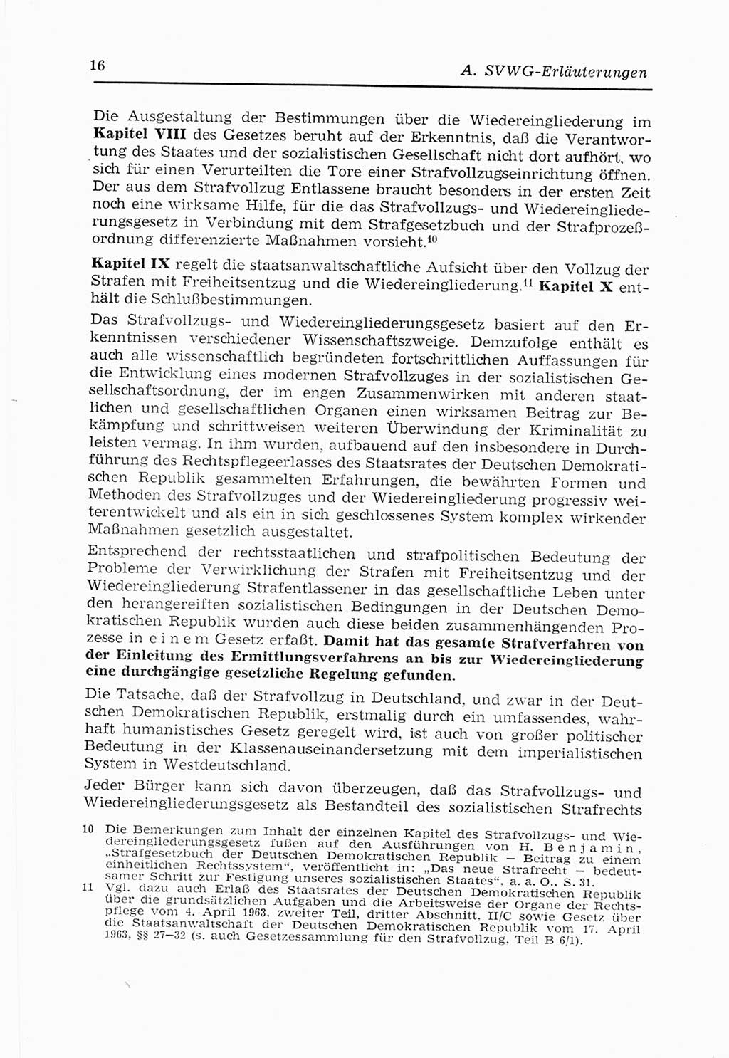 Strafvollzugs- und Wiedereingliederungsgesetz (SVWG) der Deutschen Demokratischen Republik (DDR) 1968, Seite 16 (SVWG DDR 1968, S. 16)