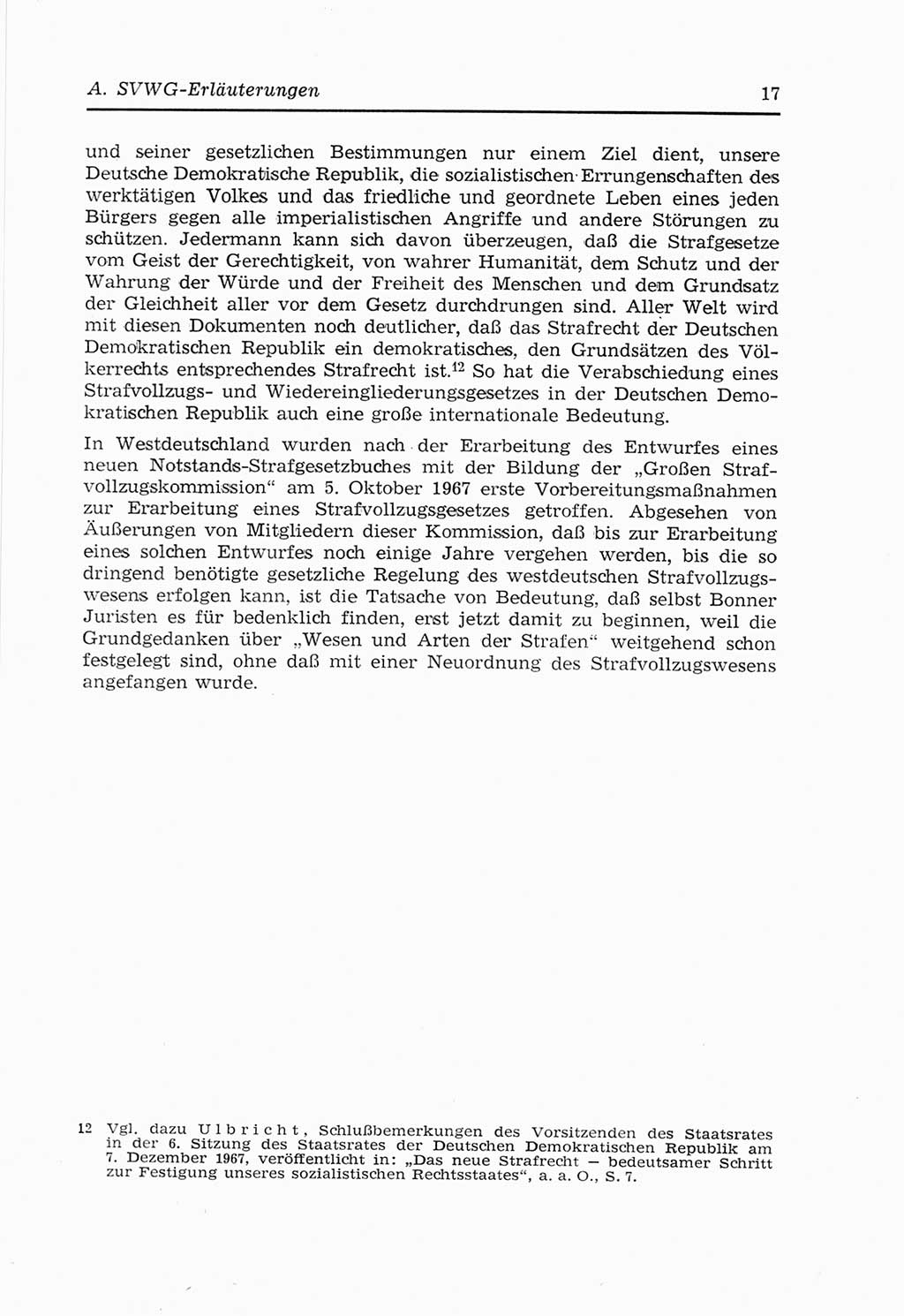 Strafvollzugs- und Wiedereingliederungsgesetz (SVWG) der Deutschen Demokratischen Republik (DDR) 1968, Seite 17 (SVWG DDR 1968, S. 17)