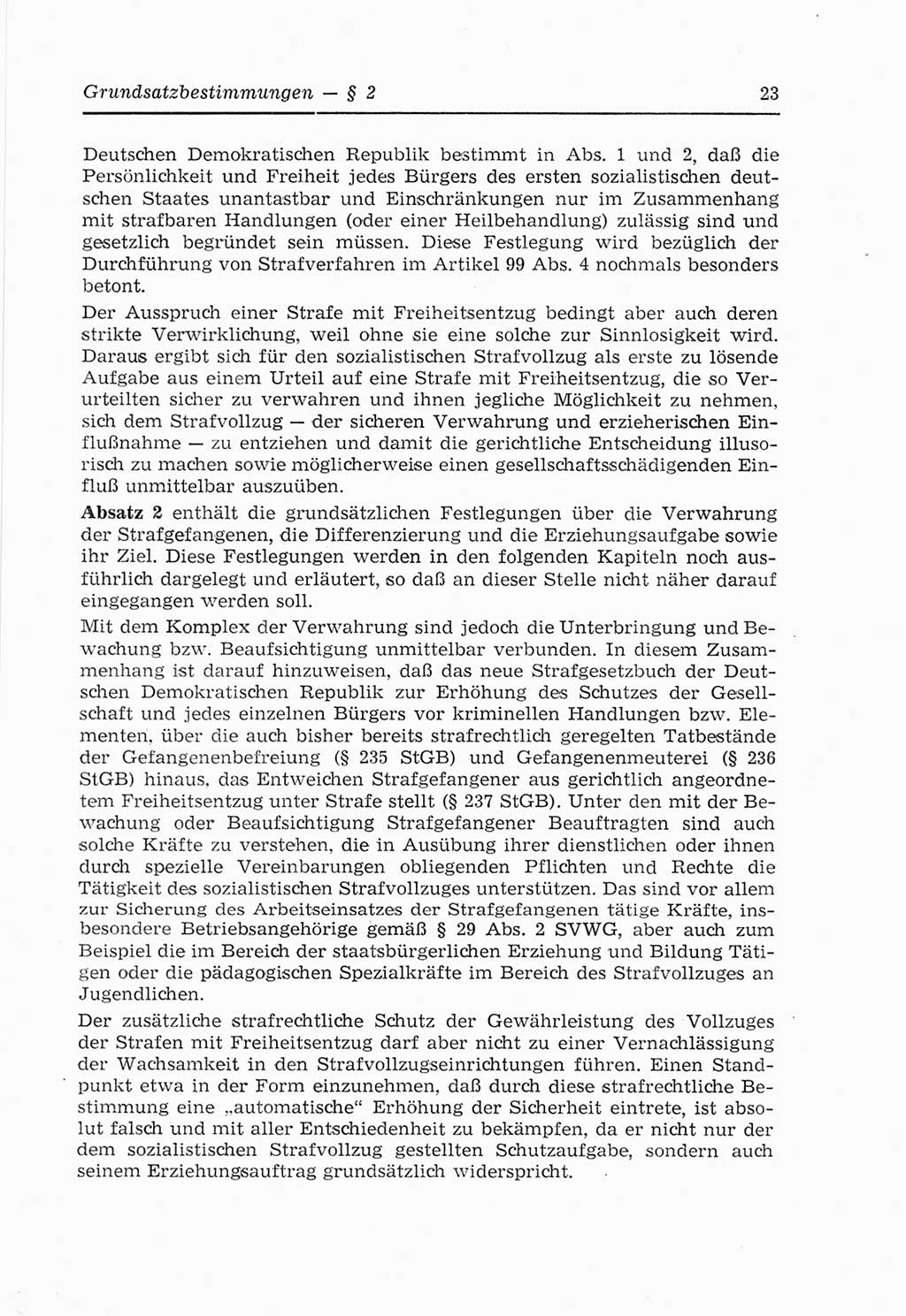 Strafvollzugs- und Wiedereingliederungsgesetz (SVWG) der Deutschen Demokratischen Republik (DDR) 1968, Seite 23 (SVWG DDR 1968, S. 23)