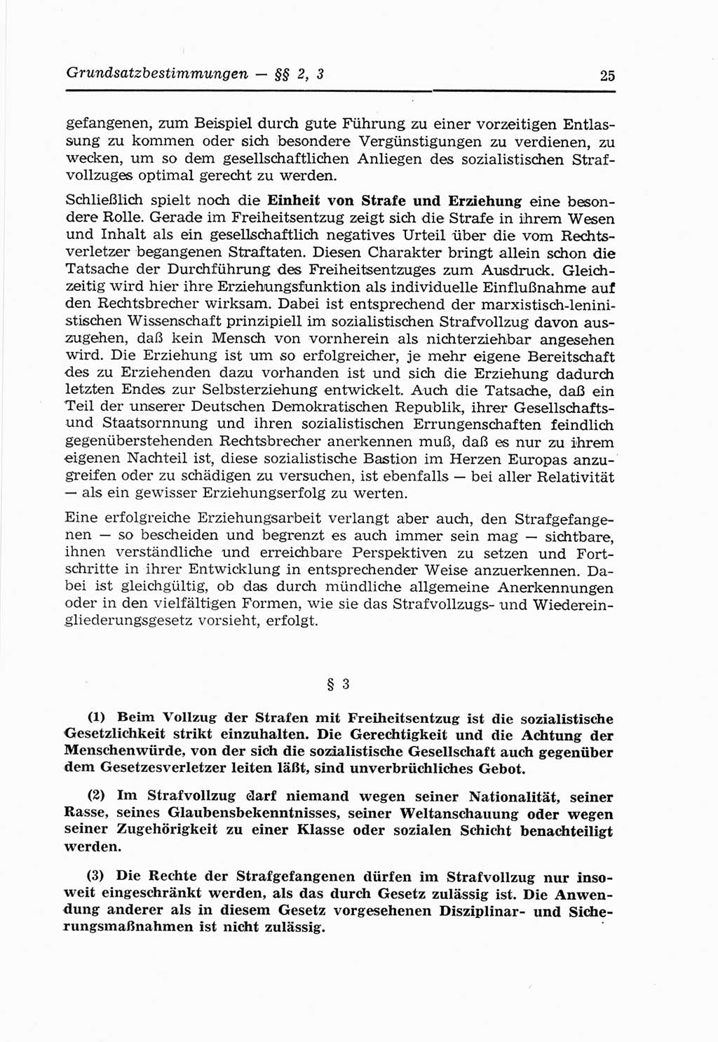 Strafvollzugs- und Wiedereingliederungsgesetz (SVWG) der Deutschen Demokratischen Republik (DDR) 1968, Seite 25 (SVWG DDR 1968, S. 25)