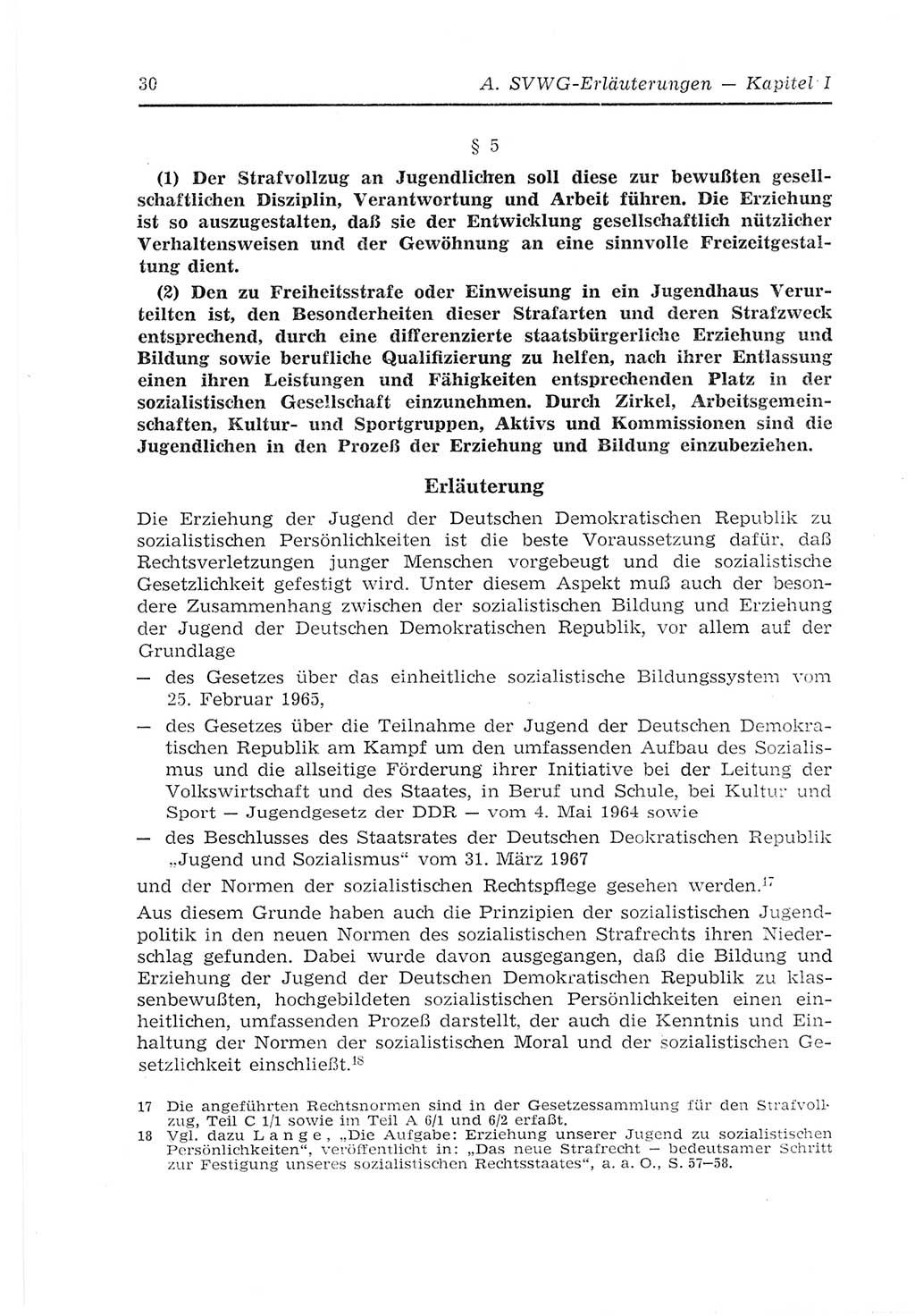 Strafvollzugs- und Wiedereingliederungsgesetz (SVWG) der Deutschen Demokratischen Republik (DDR) 1968, Seite 30 (SVWG DDR 1968, S. 30)