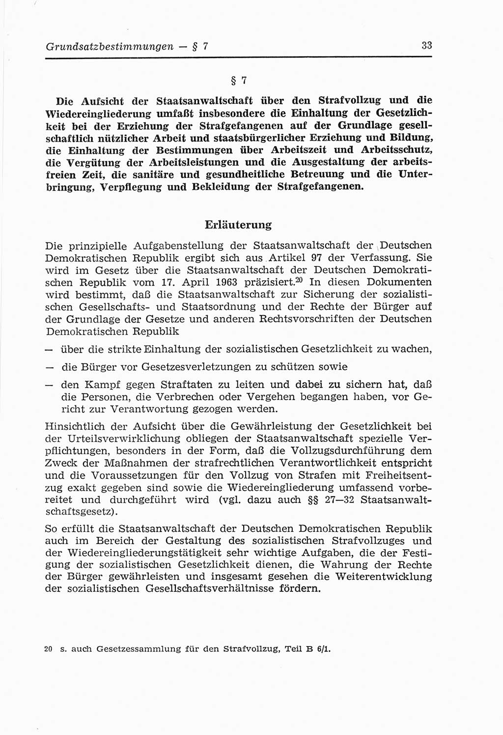 Strafvollzugs- und Wiedereingliederungsgesetz (SVWG) der Deutschen Demokratischen Republik (DDR) 1968, Seite 33 (SVWG DDR 1968, S. 33)