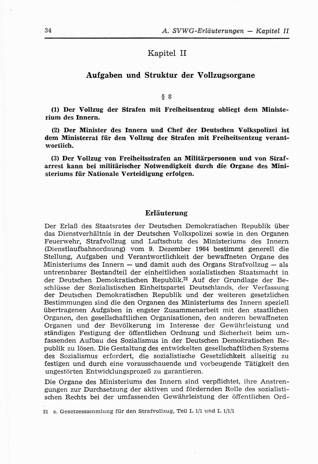 Strafvollzugs- und Wiedereingliederungsgesetz (SVWG) der Deutschen Demokratischen Republik (DDR) 1968, Seite 34 (SVWG DDR 1968, S. 34)