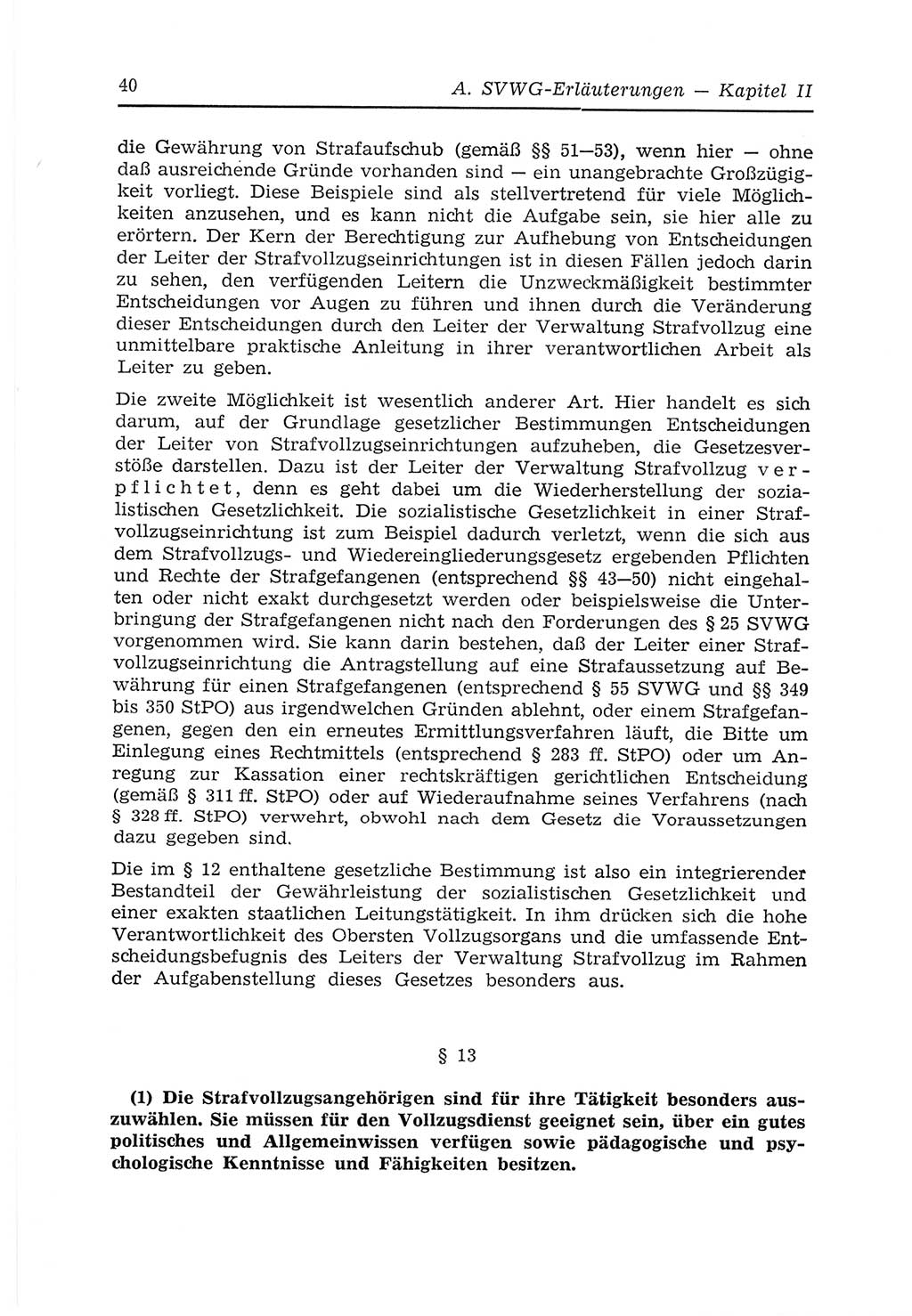 Strafvollzugs- und Wiedereingliederungsgesetz (SVWG) der Deutschen Demokratischen Republik (DDR) 1968, Seite 40 (SVWG DDR 1968, S. 40)