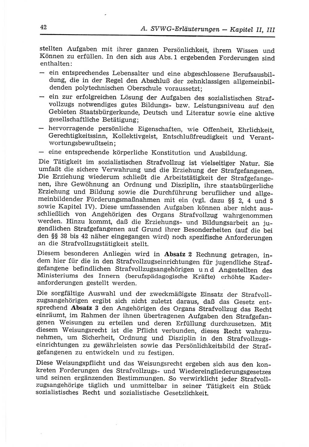 Strafvollzugs- und Wiedereingliederungsgesetz (SVWG) der Deutschen Demokratischen Republik (DDR) 1968, Seite 42 (SVWG DDR 1968, S. 42)