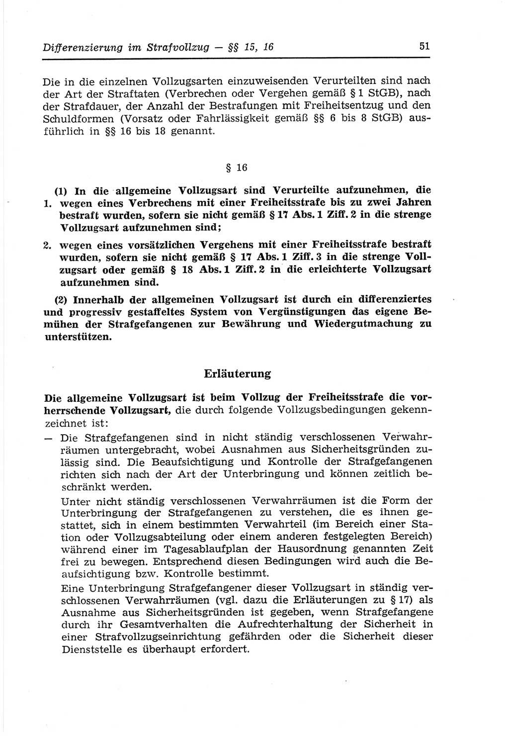 Strafvollzugs- und Wiedereingliederungsgesetz (SVWG) der Deutschen Demokratischen Republik (DDR) 1968, Seite 51 (SVWG DDR 1968, S. 51)