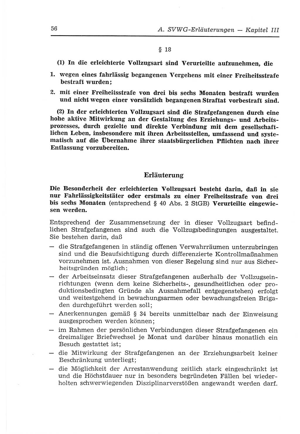 Strafvollzugs- und Wiedereingliederungsgesetz (SVWG) der Deutschen Demokratischen Republik (DDR) 1968, Seite 56 (SVWG DDR 1968, S. 56)