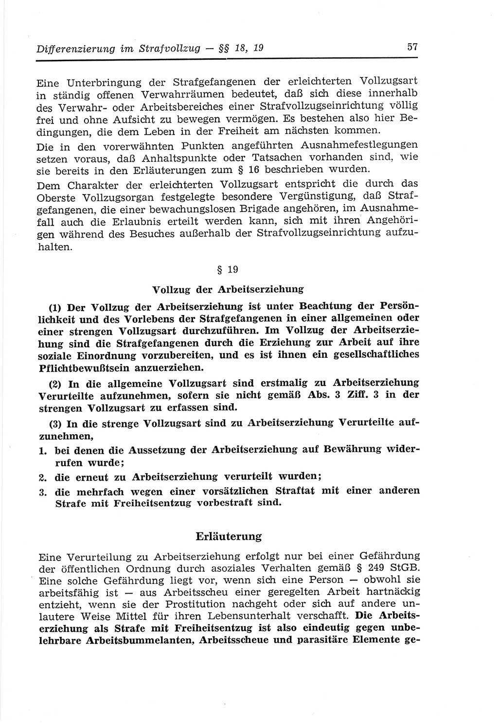 Strafvollzugs- und Wiedereingliederungsgesetz (SVWG) der Deutschen Demokratischen Republik (DDR) 1968, Seite 57 (SVWG DDR 1968, S. 57)