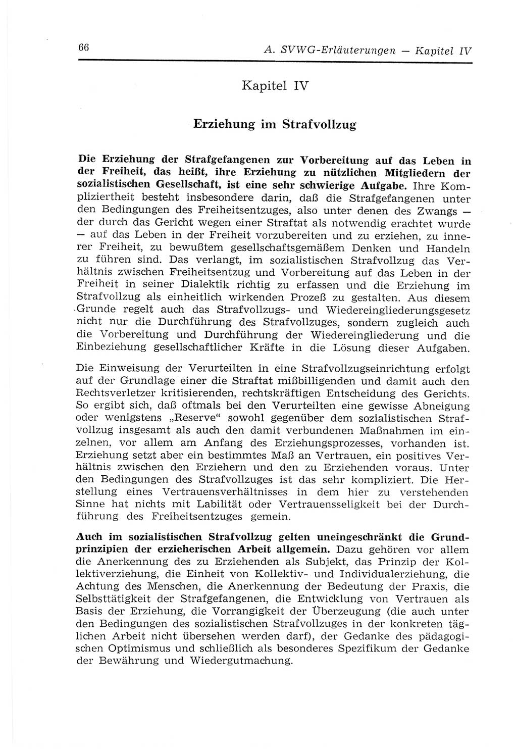 Strafvollzugs- und Wiedereingliederungsgesetz (SVWG) der Deutschen Demokratischen Republik (DDR) 1968, Seite 66 (SVWG DDR 1968, S. 66)