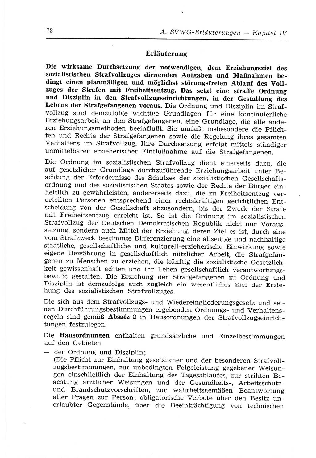 Strafvollzugs- und Wiedereingliederungsgesetz (SVWG) der Deutschen Demokratischen Republik (DDR) 1968, Seite 78 (SVWG DDR 1968, S. 78)