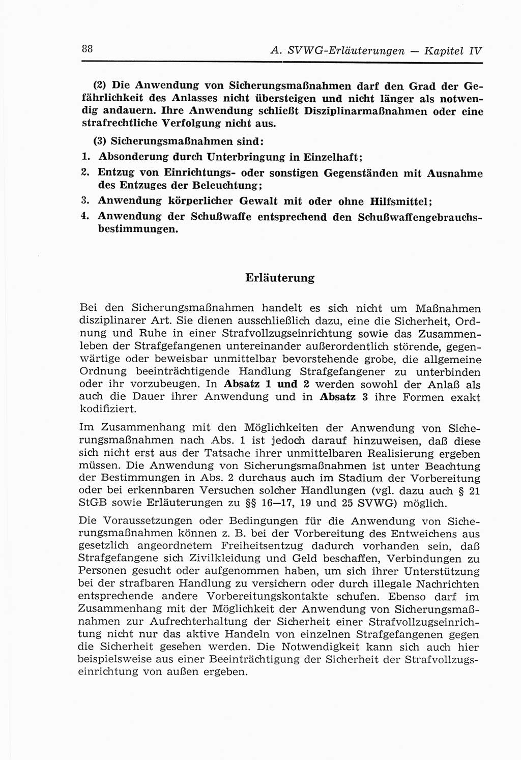 Strafvollzugs- und Wiedereingliederungsgesetz (SVWG) der Deutschen Demokratischen Republik (DDR) 1968, Seite 88 (SVWG DDR 1968, S. 88)