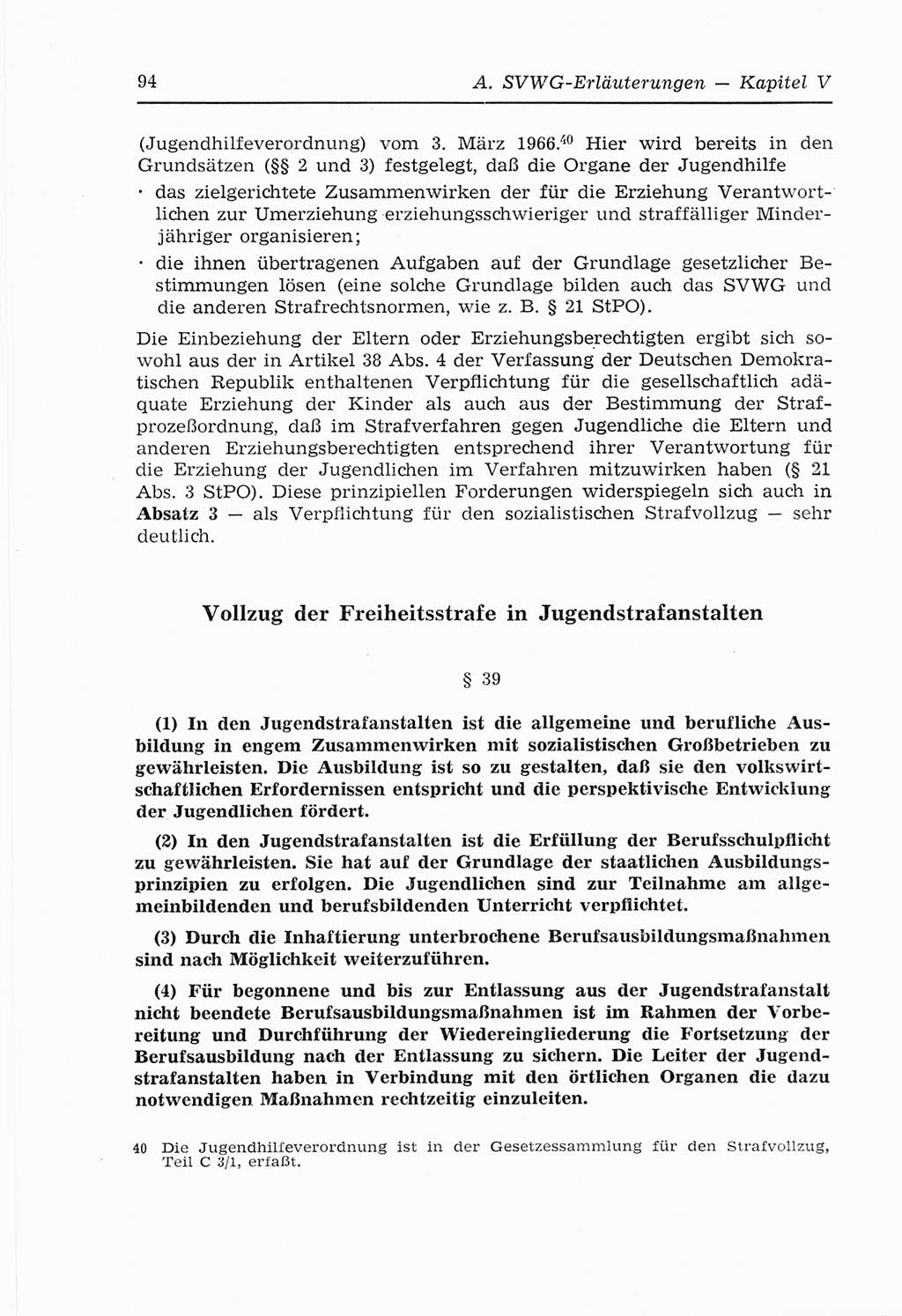 Strafvollzugs- und Wiedereingliederungsgesetz (SVWG) der Deutschen Demokratischen Republik (DDR) 1968, Seite 94 (SVWG DDR 1968, S. 94)