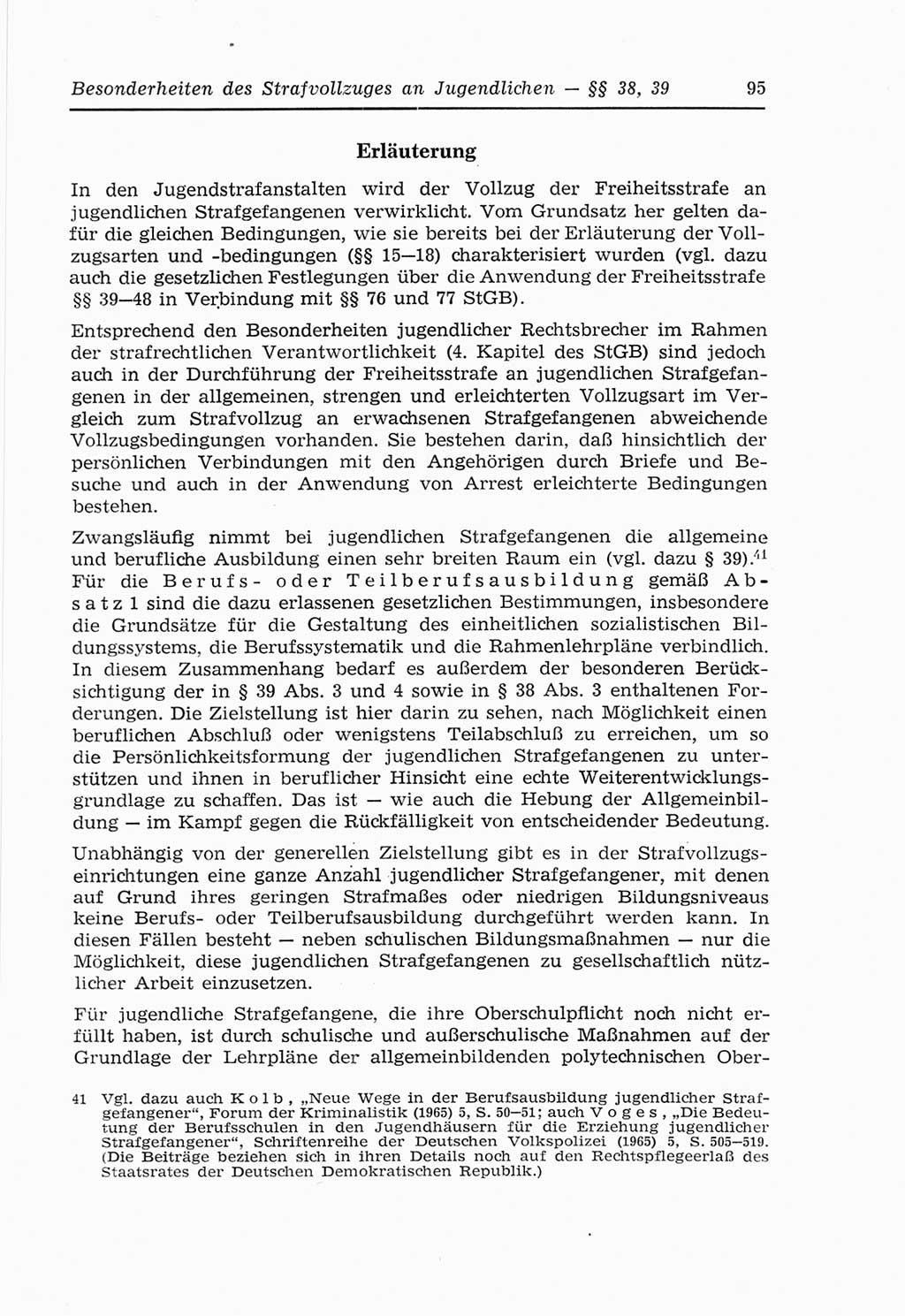 Strafvollzugs- und Wiedereingliederungsgesetz (SVWG) der Deutschen Demokratischen Republik (DDR) 1968, Seite 95 (SVWG DDR 1968, S. 95)