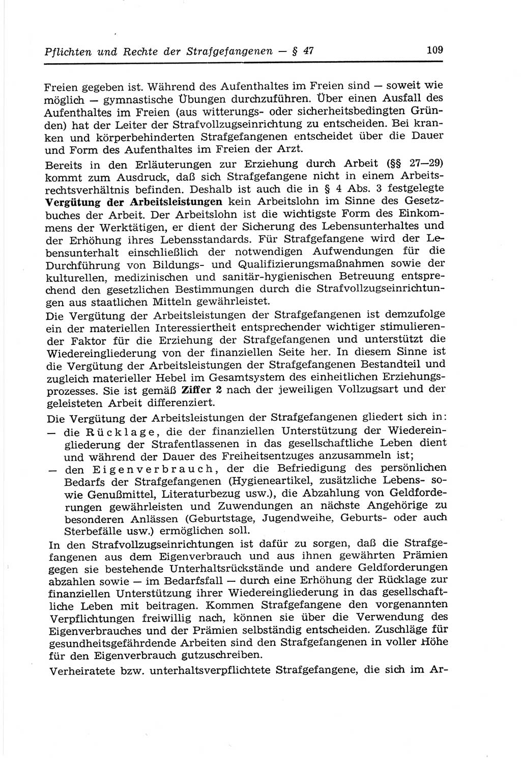 Strafvollzugs- und Wiedereingliederungsgesetz (SVWG) der Deutschen Demokratischen Republik (DDR) 1968, Seite 109 (SVWG DDR 1968, S. 109)