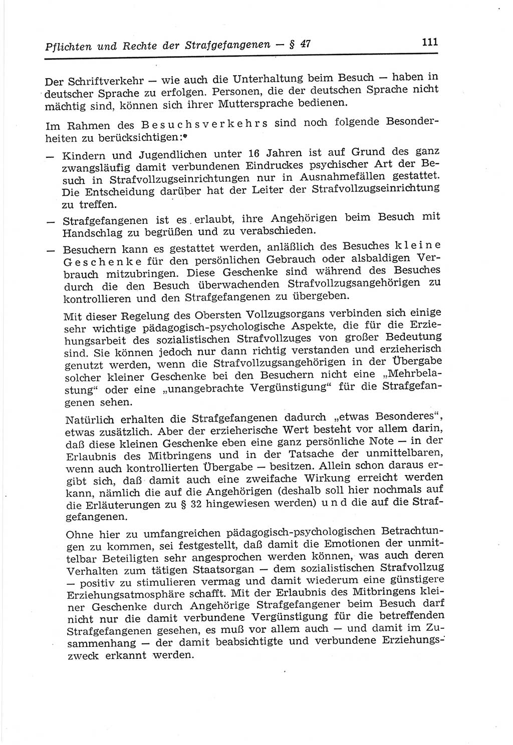 Strafvollzugs- und Wiedereingliederungsgesetz (SVWG) der Deutschen Demokratischen Republik (DDR) 1968, Seite 111 (SVWG DDR 1968, S. 111)