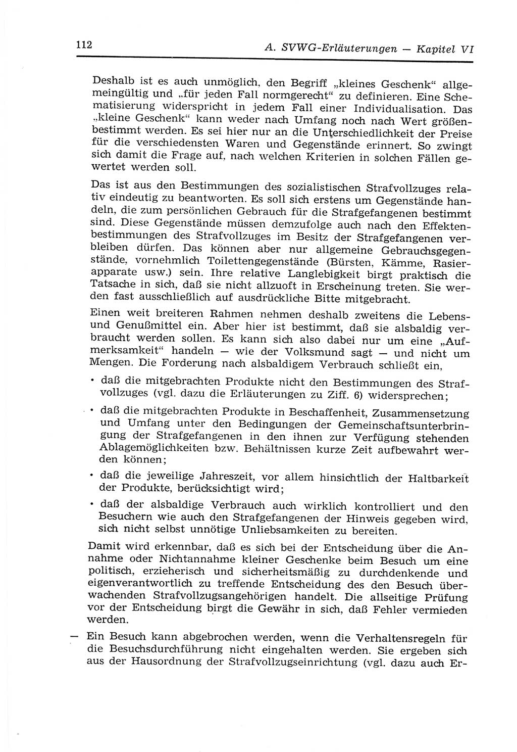 Strafvollzugs- und Wiedereingliederungsgesetz (SVWG) der Deutschen Demokratischen Republik (DDR) 1968, Seite 112 (SVWG DDR 1968, S. 112)