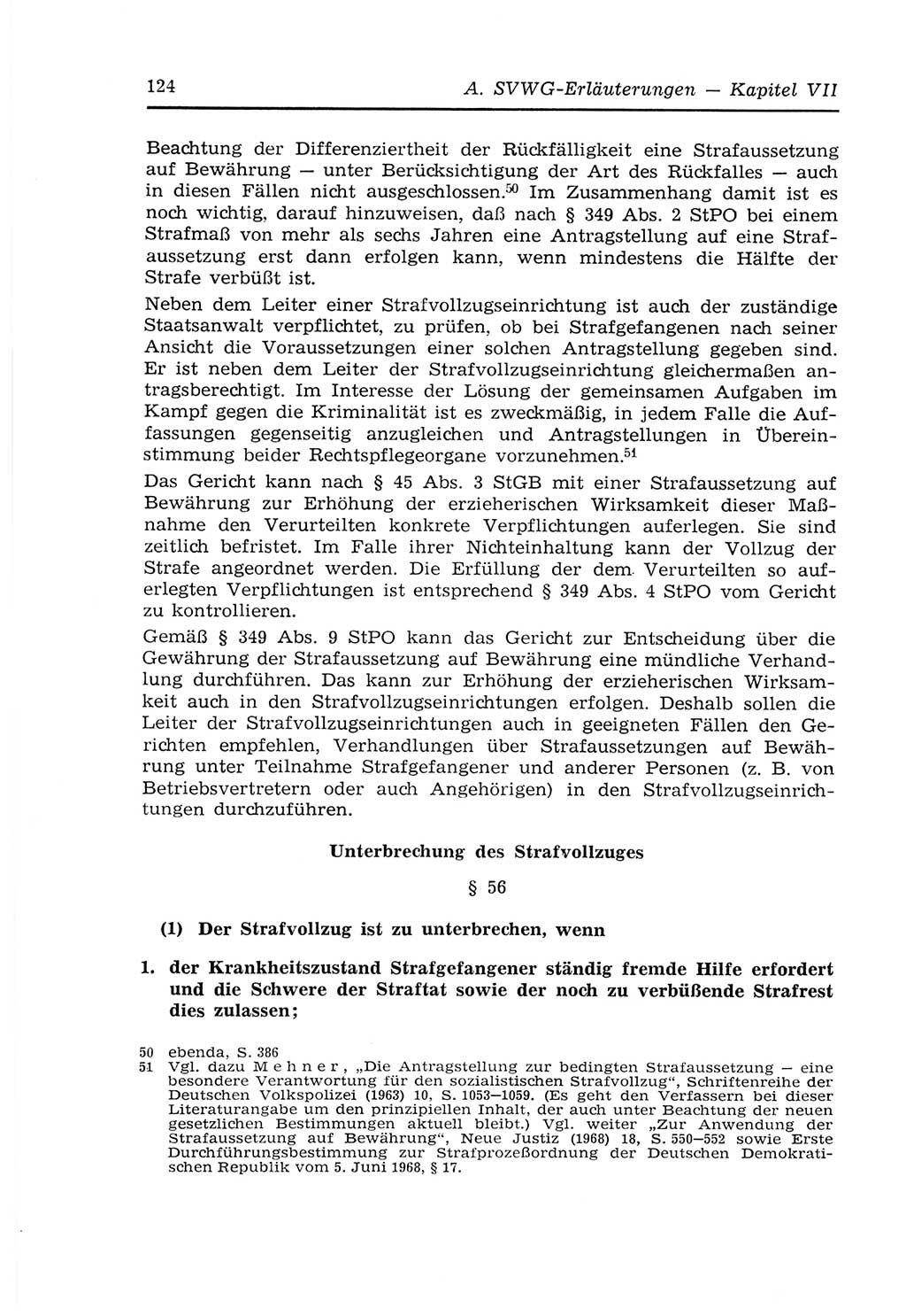 Strafvollzugs- und Wiedereingliederungsgesetz (SVWG) der Deutschen Demokratischen Republik (DDR) 1968, Seite 124 (SVWG DDR 1968, S. 124)