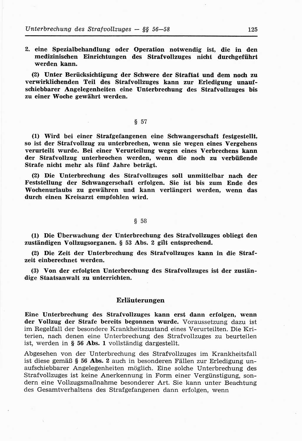 Strafvollzugs- und Wiedereingliederungsgesetz (SVWG) der Deutschen Demokratischen Republik (DDR) 1968, Seite 125 (SVWG DDR 1968, S. 125)