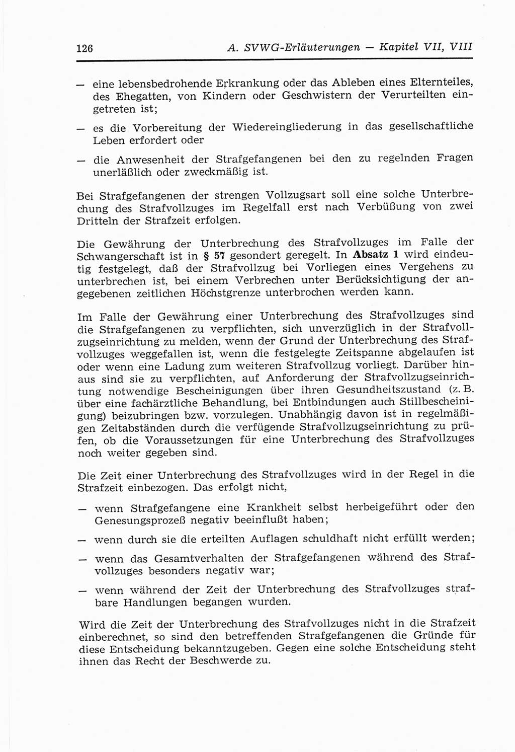 Strafvollzugs- und Wiedereingliederungsgesetz (SVWG) der Deutschen Demokratischen Republik (DDR) 1968, Seite 126 (SVWG DDR 1968, S. 126)