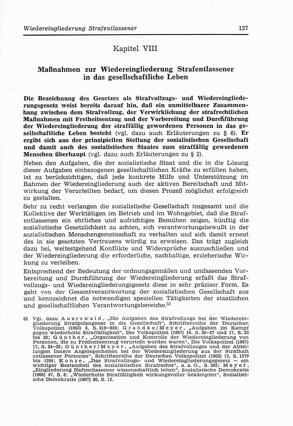 Strafvollzugs- und Wiedereingliederungsgesetz (SVWG) der Deutschen Demokratischen Republik (DDR) 1968, Seite 127 (SVWG DDR 1968, S. 127)