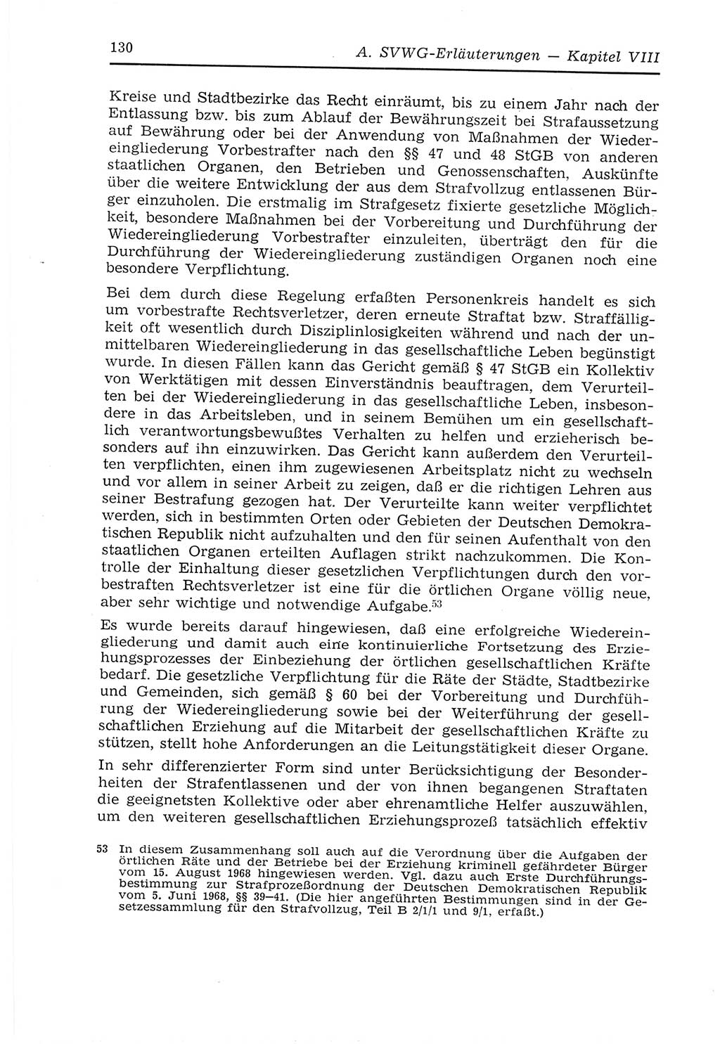 Strafvollzugs- und Wiedereingliederungsgesetz (SVWG) der Deutschen Demokratischen Republik (DDR) 1968, Seite 130 (SVWG DDR 1968, S. 130)