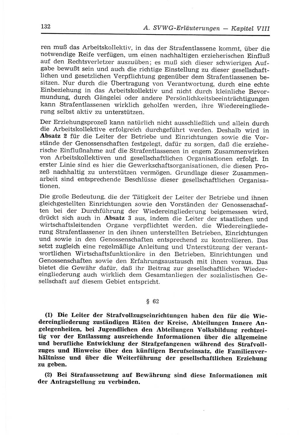 Strafvollzugs- und Wiedereingliederungsgesetz (SVWG) der Deutschen Demokratischen Republik (DDR) 1968, Seite 132 (SVWG DDR 1968, S. 132)