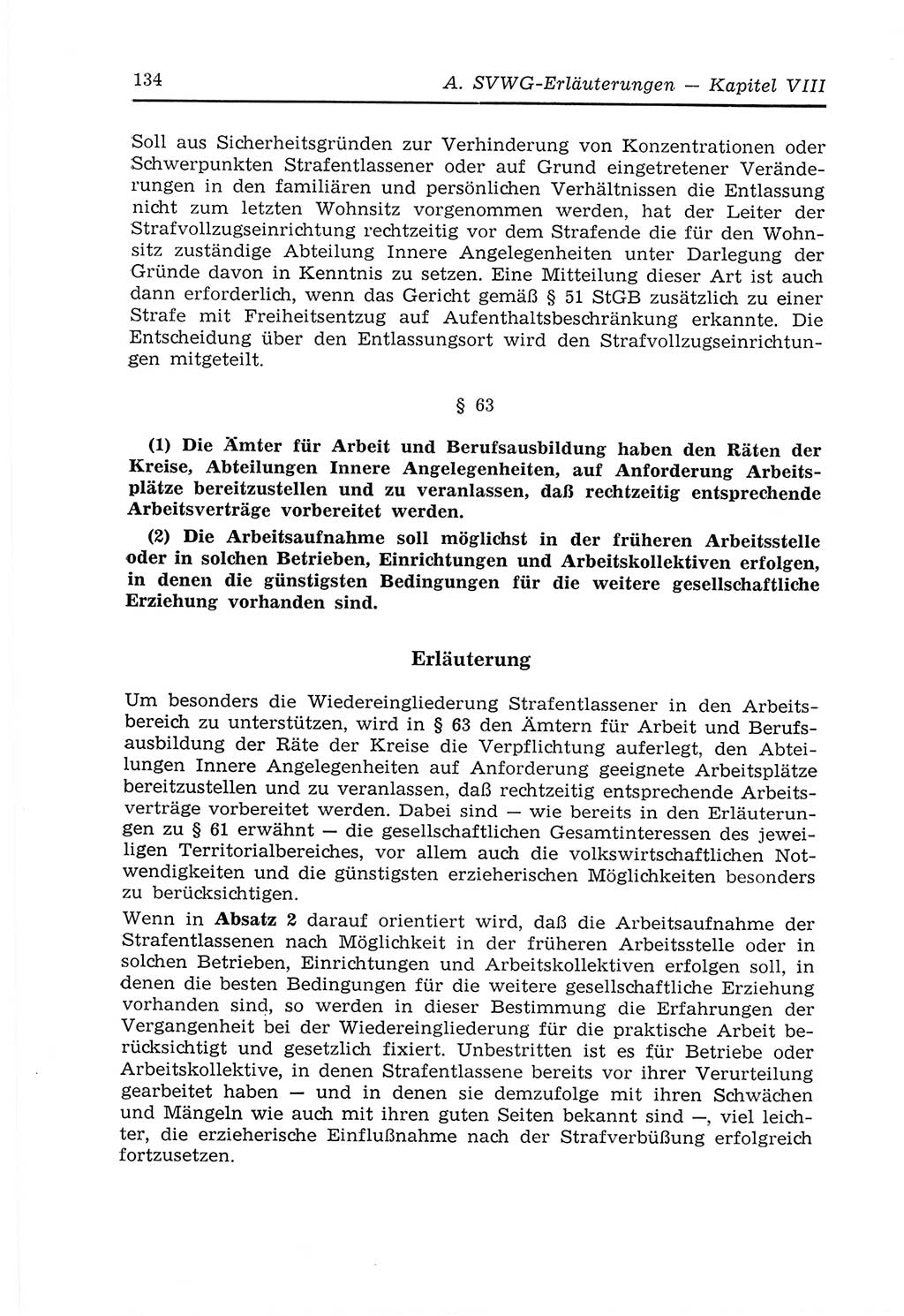 Strafvollzugs- und Wiedereingliederungsgesetz (SVWG) der Deutschen Demokratischen Republik (DDR) 1968, Seite 134 (SVWG DDR 1968, S. 134)