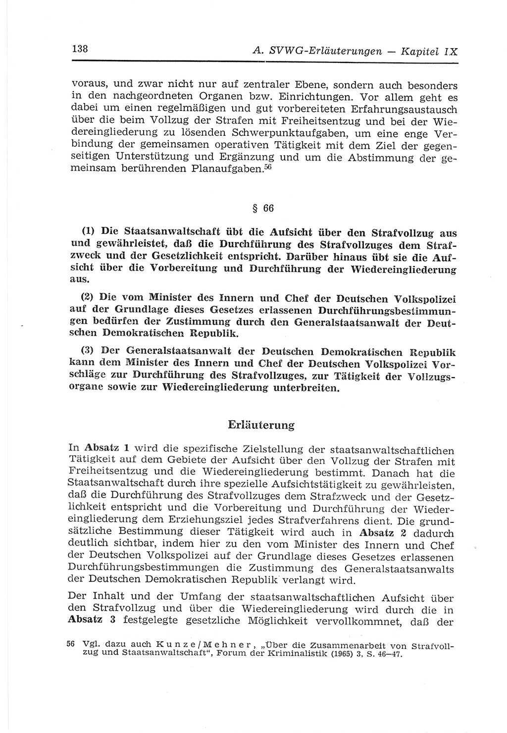 Strafvollzugs- und Wiedereingliederungsgesetz (SVWG) der Deutschen Demokratischen Republik (DDR) 1968, Seite 138 (SVWG DDR 1968, S. 138)