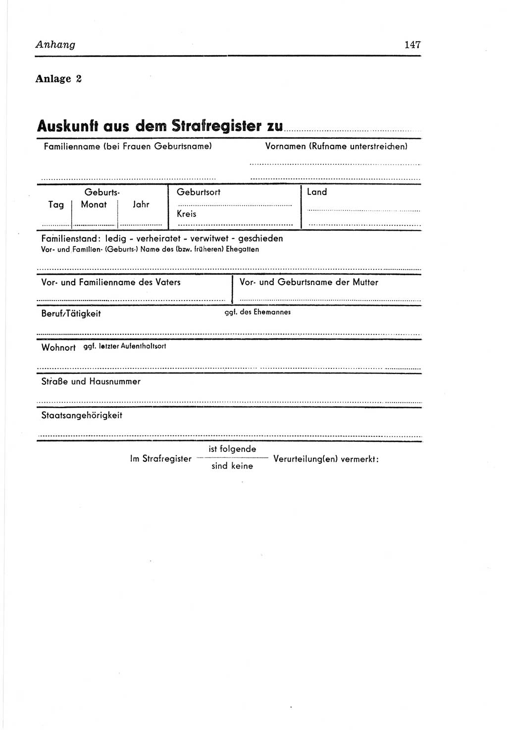 Strafvollzugs- und Wiedereingliederungsgesetz (SVWG) der Deutschen Demokratischen Republik (DDR) 1968, Seite 147 (SVWG DDR 1968, S. 147)