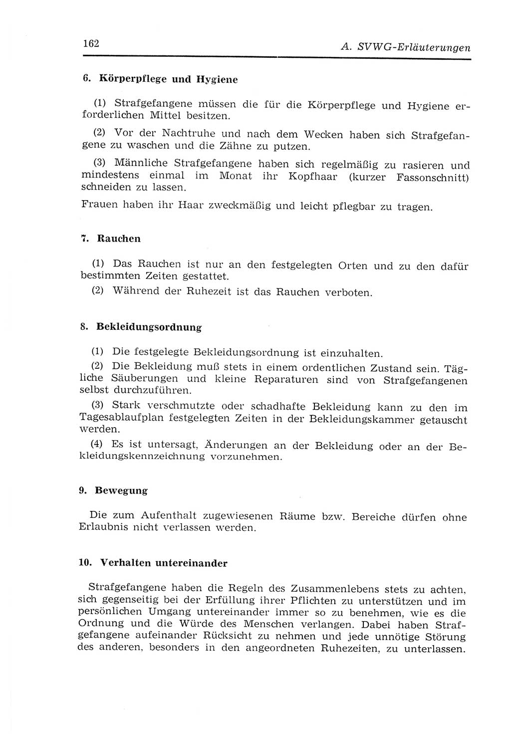 Strafvollzugs- und Wiedereingliederungsgesetz (SVWG) der Deutschen Demokratischen Republik (DDR) 1968, Seite 162 (SVWG DDR 1968, S. 162)