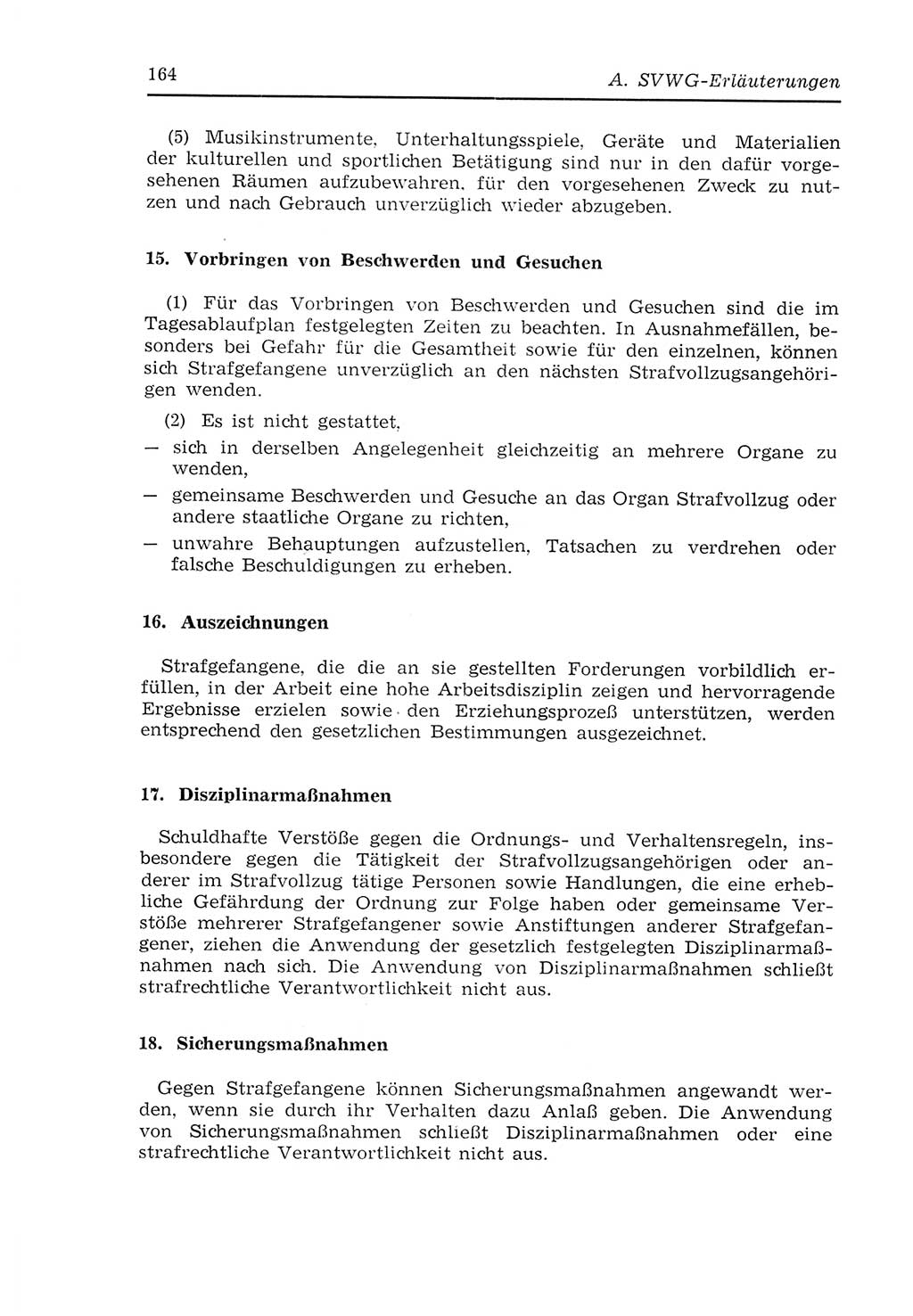 Strafvollzugs- und Wiedereingliederungsgesetz (SVWG) der Deutschen Demokratischen Republik (DDR) 1968, Seite 164 (SVWG DDR 1968, S. 164)