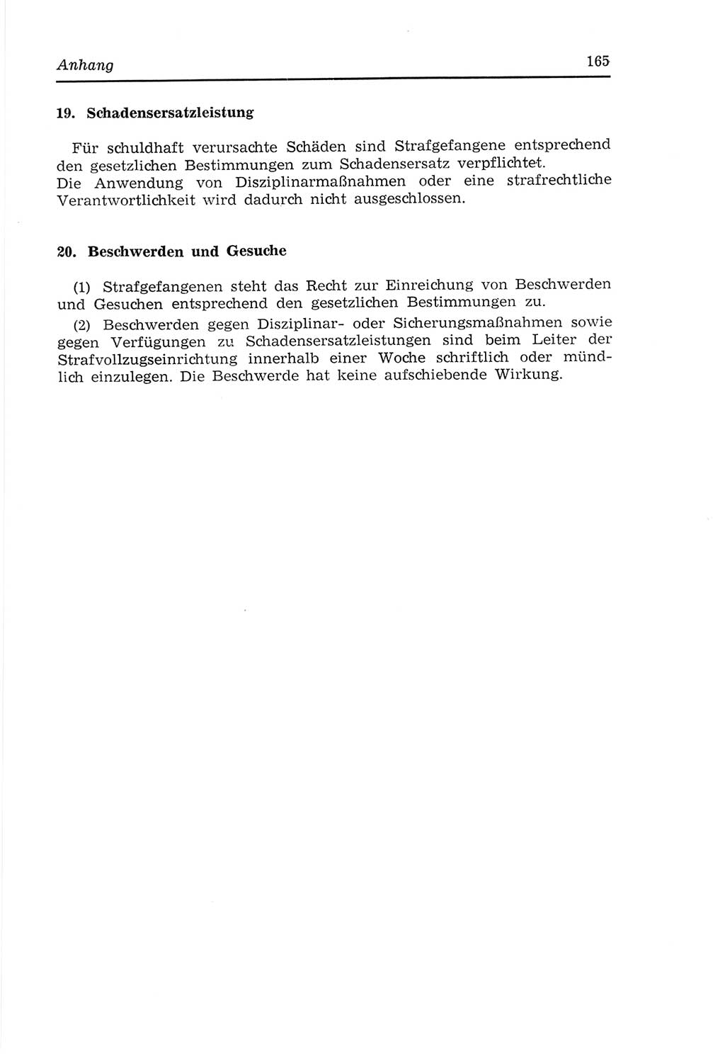 Strafvollzugs- und Wiedereingliederungsgesetz (SVWG) der Deutschen Demokratischen Republik (DDR) 1968, Seite 165 (SVWG DDR 1968, S. 165)