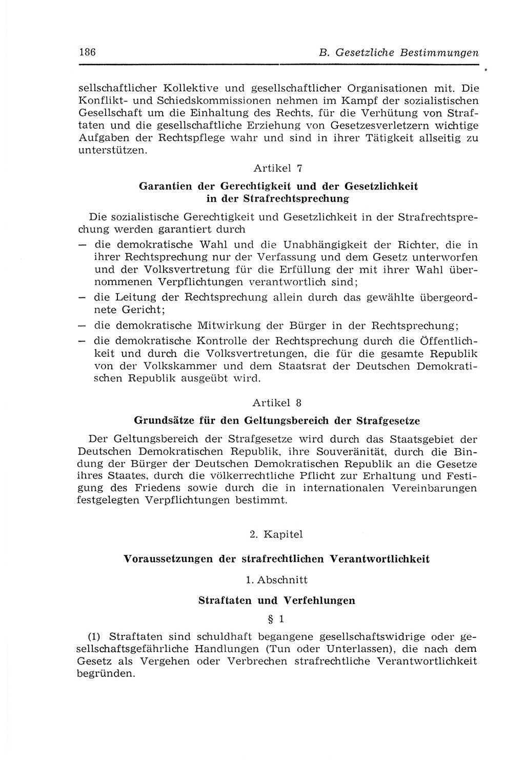 Strafvollzugs- und Wiedereingliederungsgesetz (SVWG) der Deutschen Demokratischen Republik (DDR) 1968, Seite 186 (SVWG DDR 1968, S. 186)