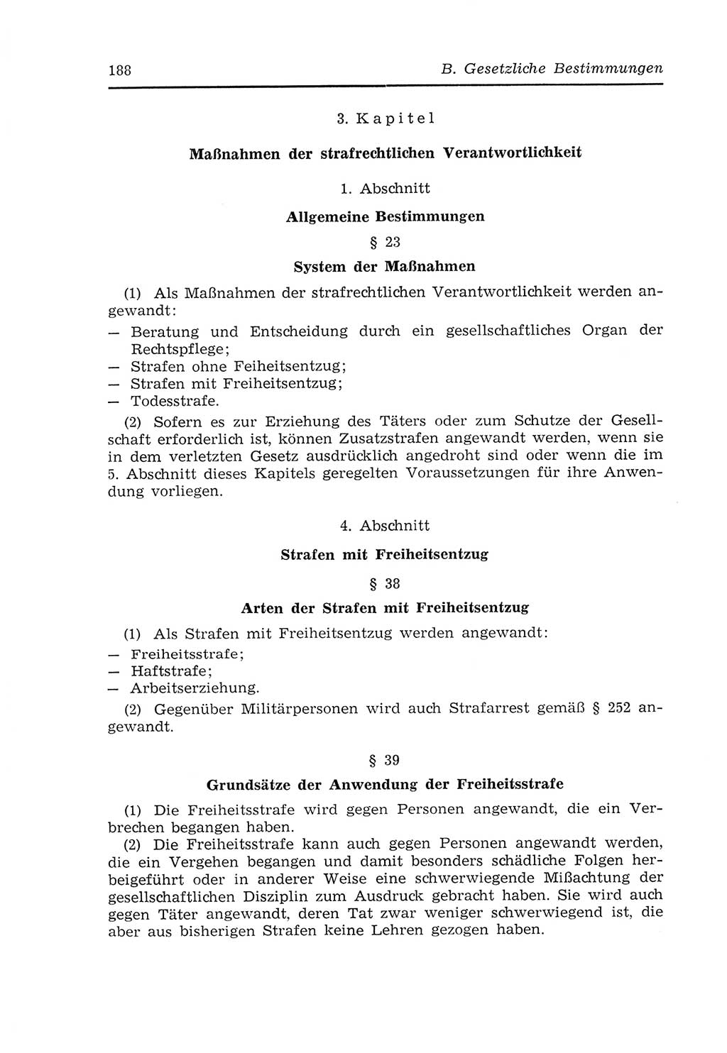 Strafvollzugs- und Wiedereingliederungsgesetz (SVWG) der Deutschen Demokratischen Republik (DDR) 1968, Seite 188 (SVWG DDR 1968, S. 188)