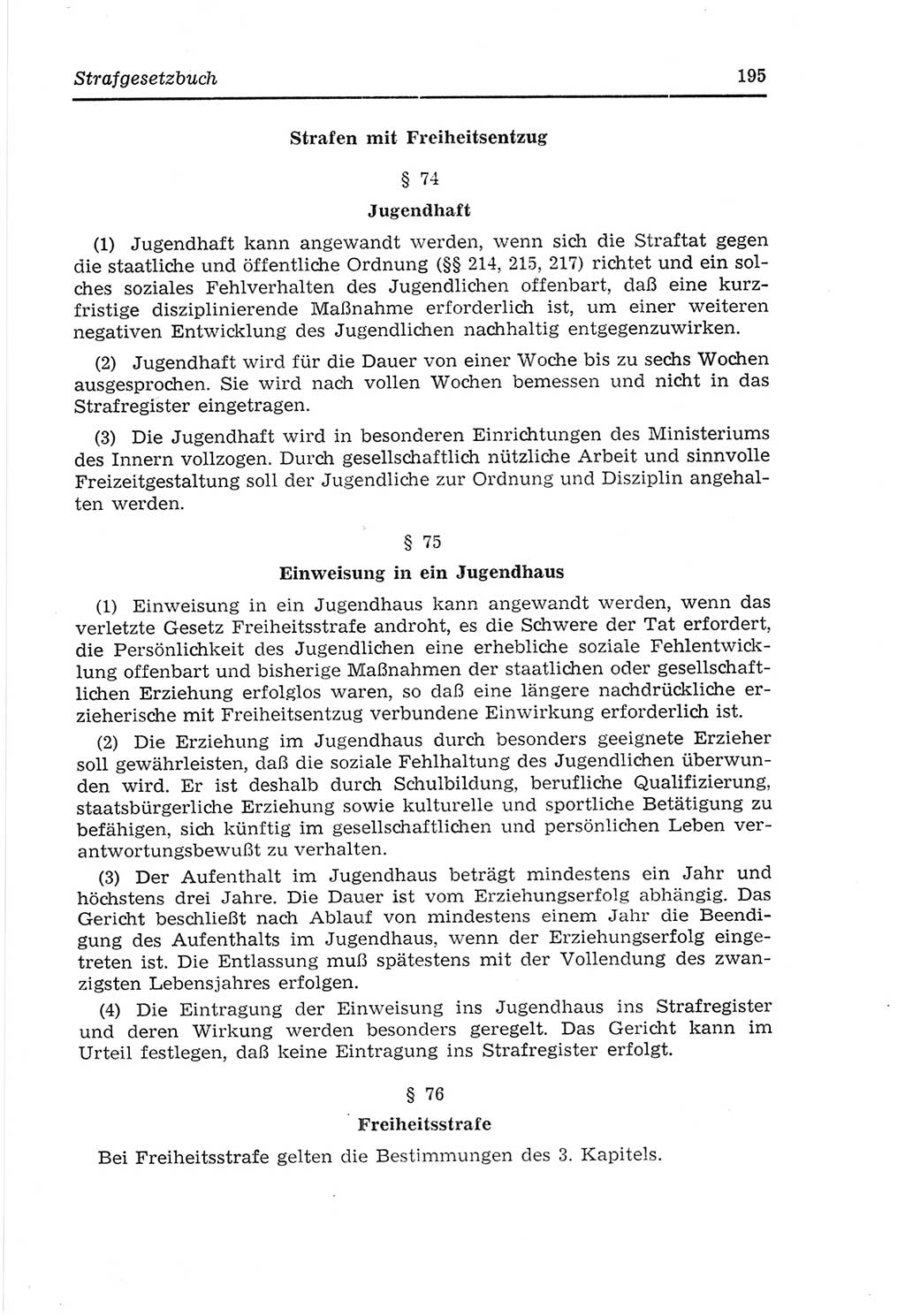 Strafvollzugs- und Wiedereingliederungsgesetz (SVWG) der Deutschen Demokratischen Republik (DDR) 1968, Seite 195 (SVWG DDR 1968, S. 195)
