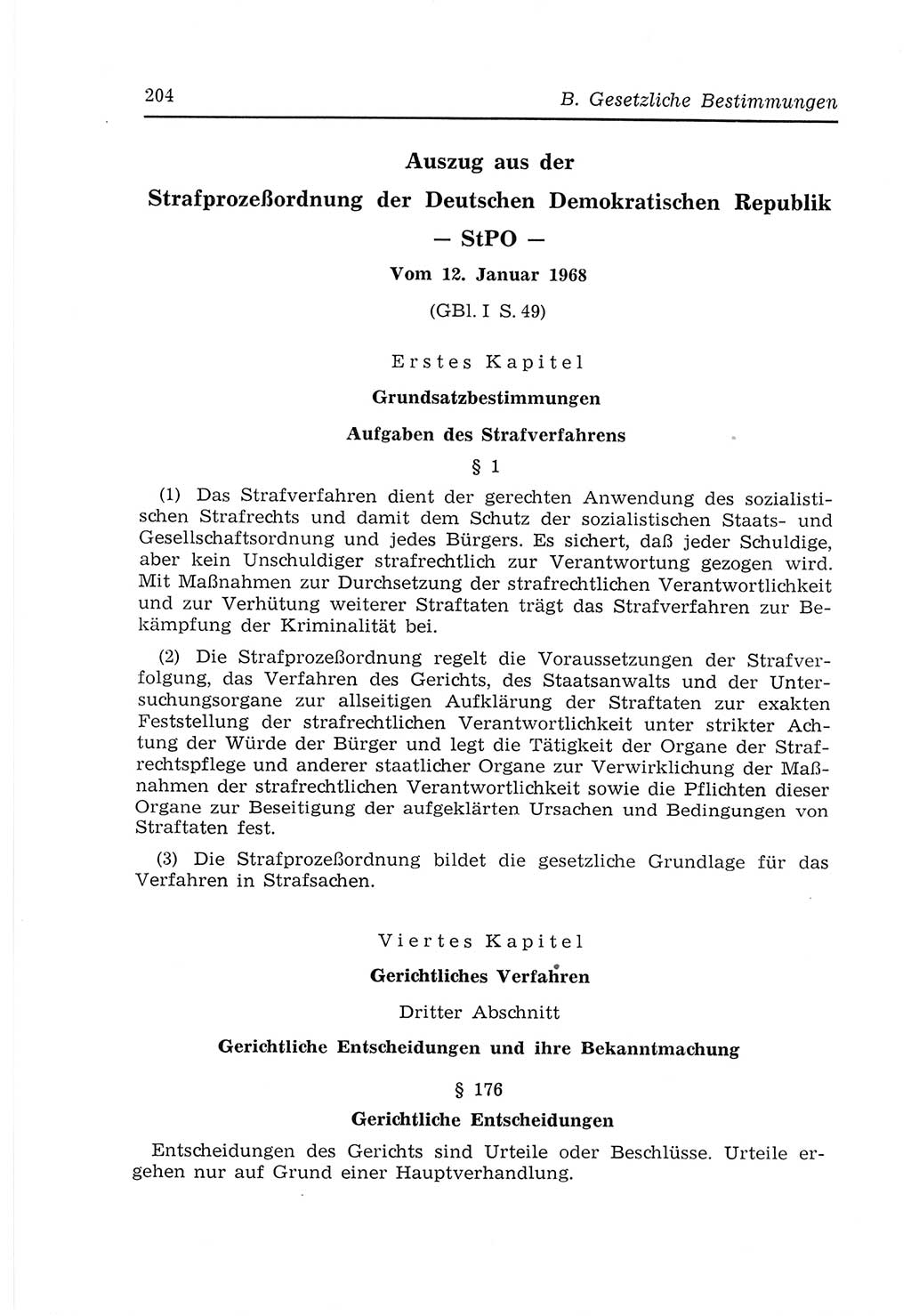 Strafvollzugs- und Wiedereingliederungsgesetz (SVWG) der Deutschen Demokratischen Republik (DDR) 1968, Seite 204 (SVWG DDR 1968, S. 204)