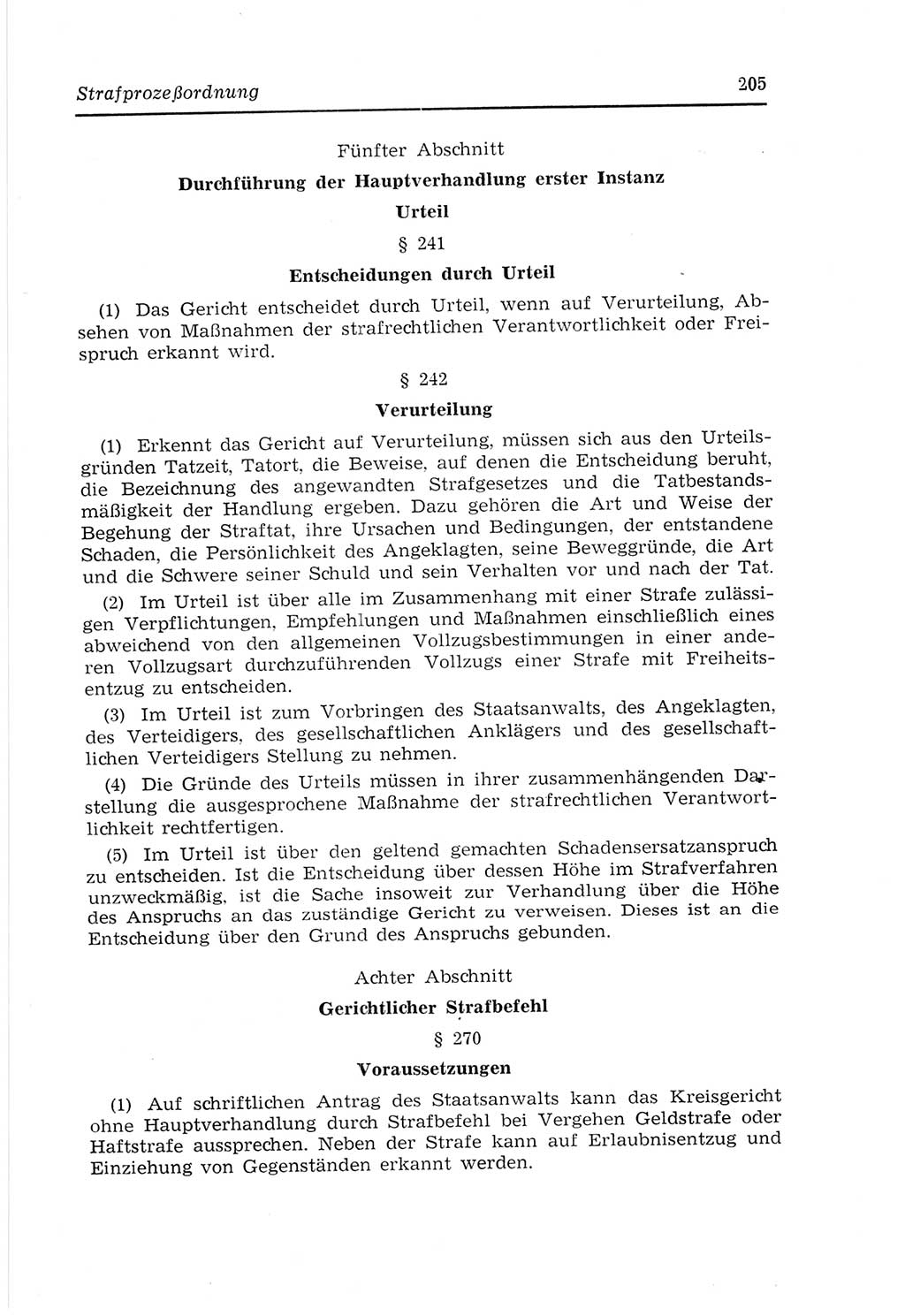 Strafvollzugs- und Wiedereingliederungsgesetz (SVWG) der Deutschen Demokratischen Republik (DDR) 1968, Seite 205 (SVWG DDR 1968, S. 205)